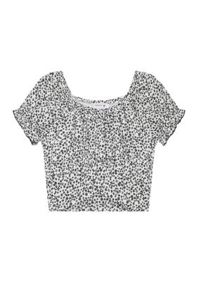 Girls 7-16 Ditsy Floral Top