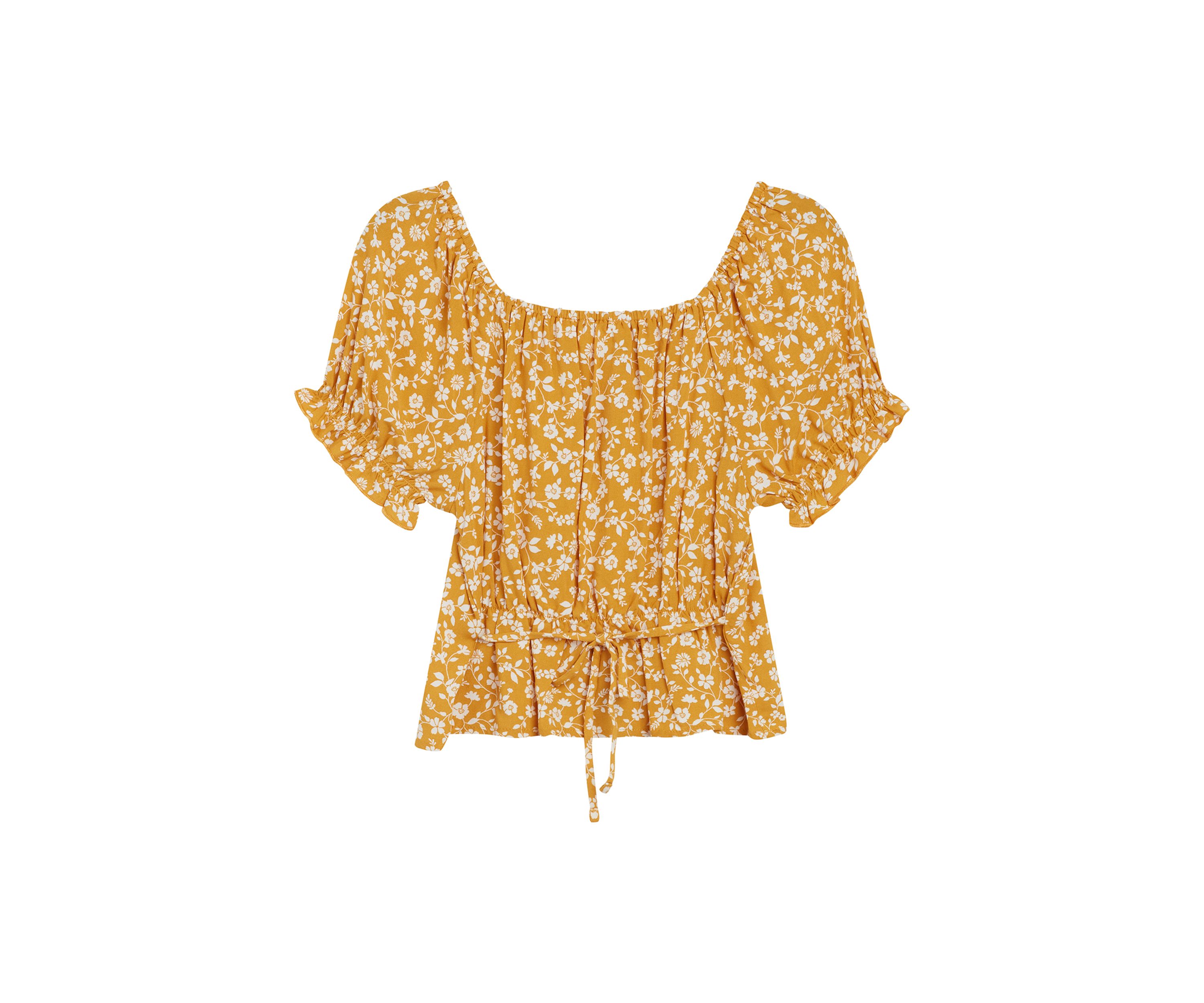Girls 7-16 Floral Printed Woven Top