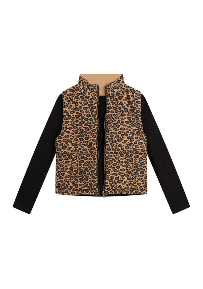 Girls 7-16 Puffer Vest Set 
