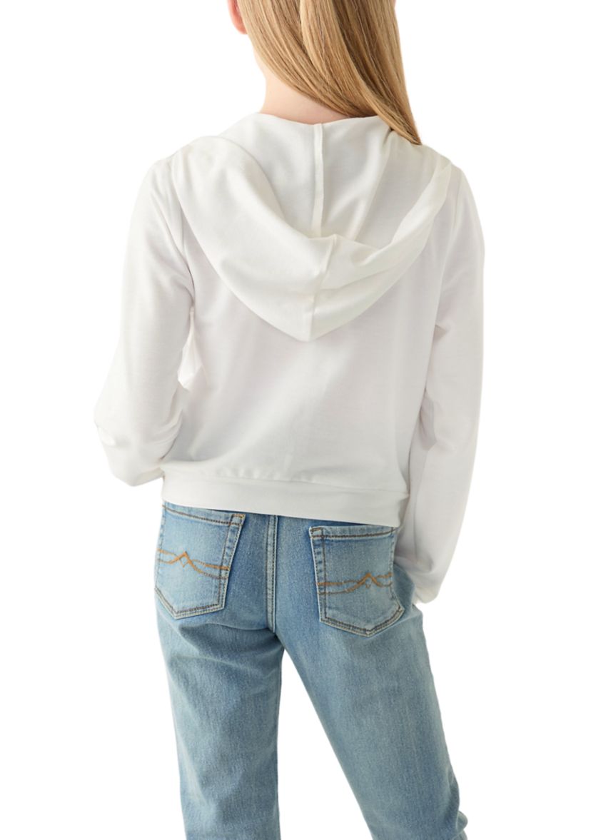 Girls 7-16 Cherry Hoodie and Knotted Top Set
