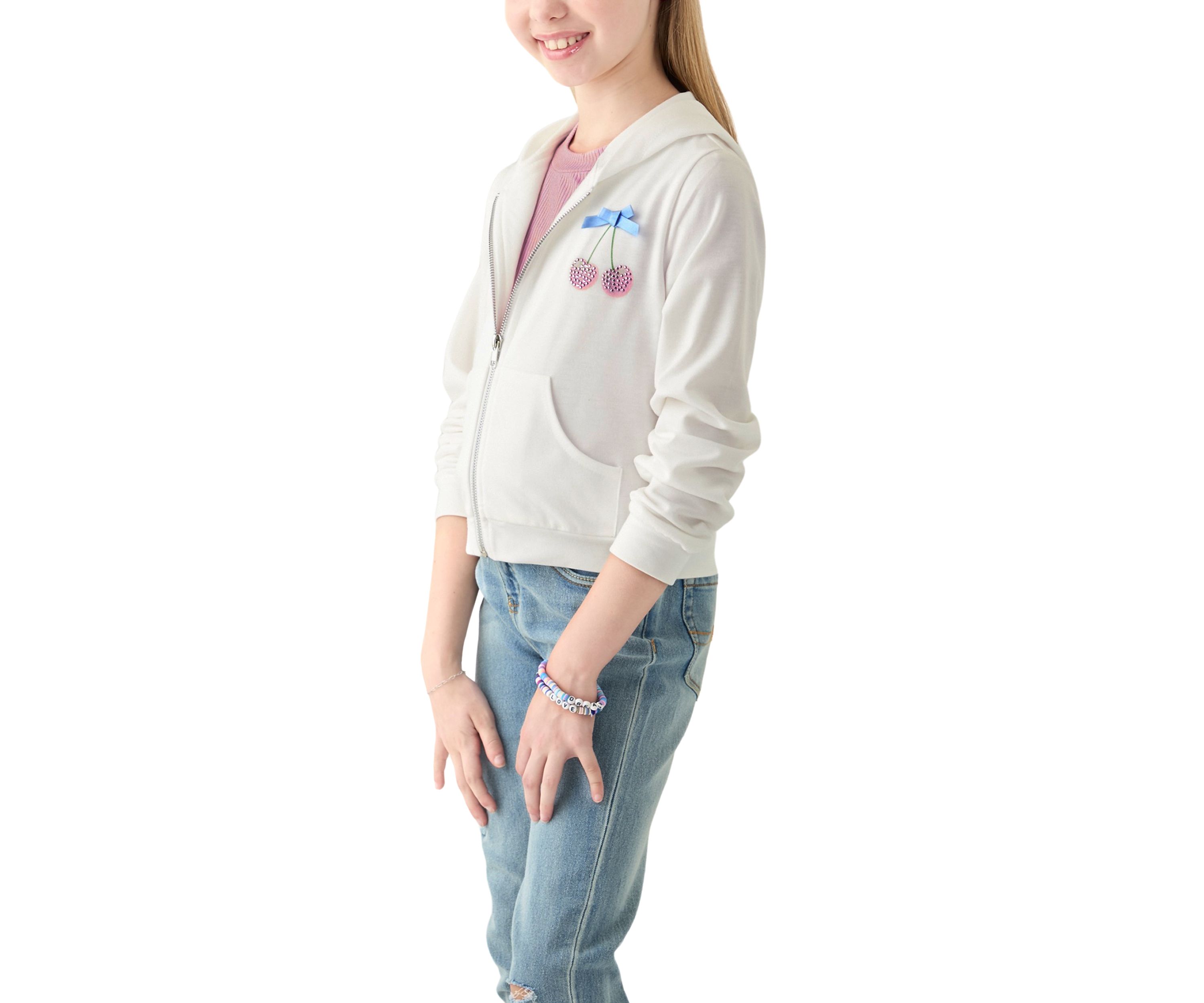 Girls 7-16 Cherry Hoodie and Knotted Top Set