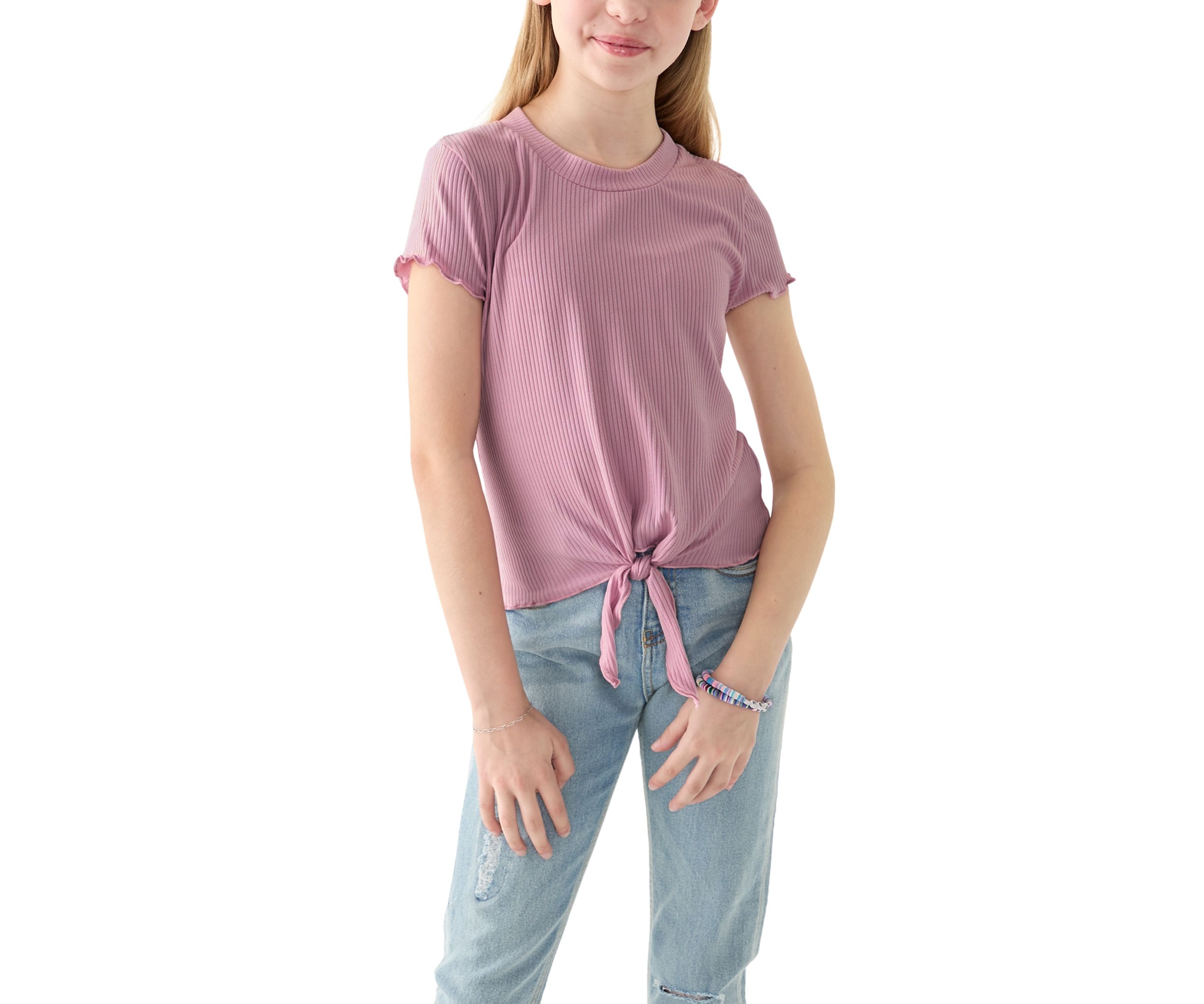 Girls 7-16 Cherry Hoodie and Knotted Top Set