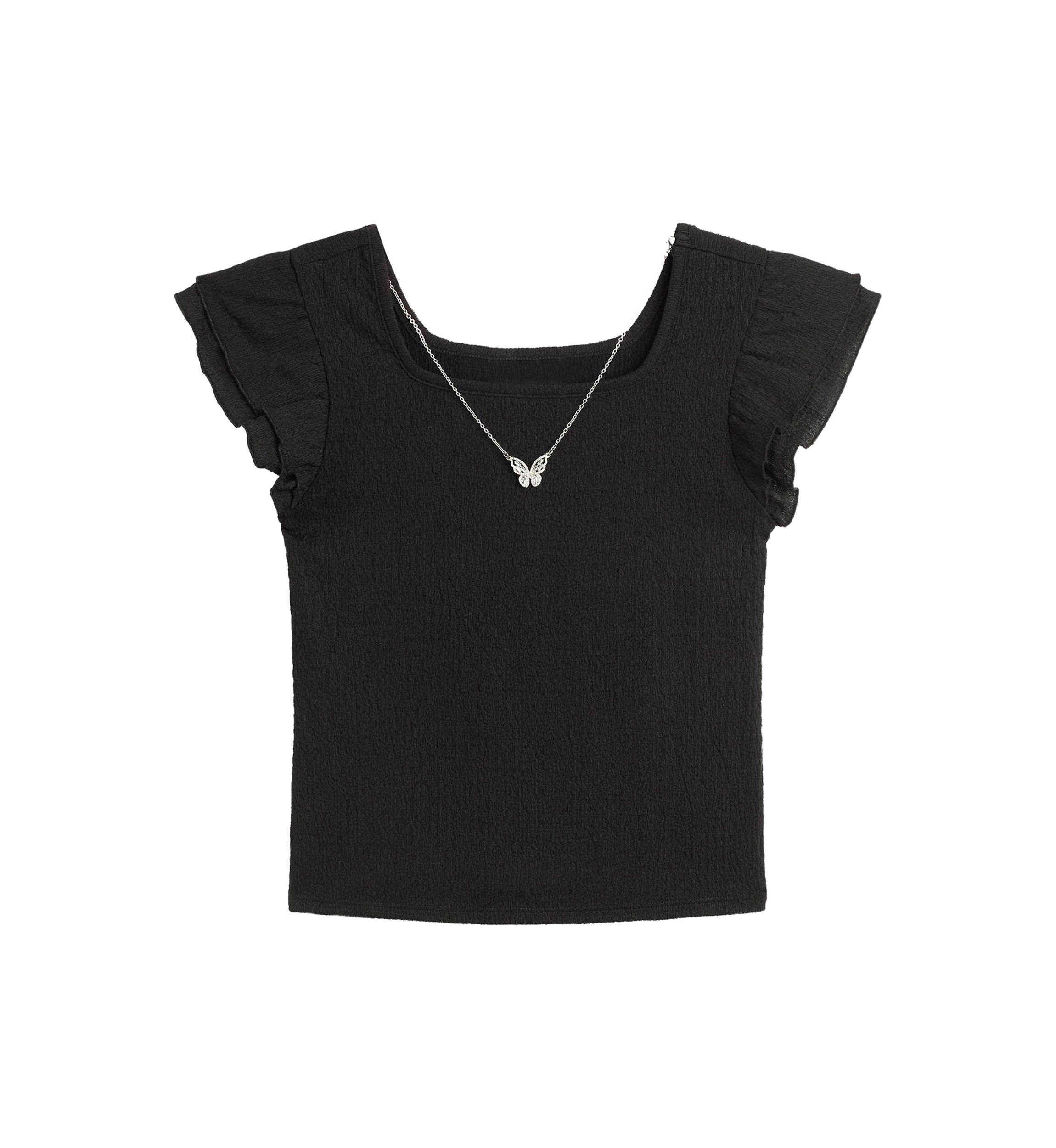 Girls 7-16 Pucker Knit Top 