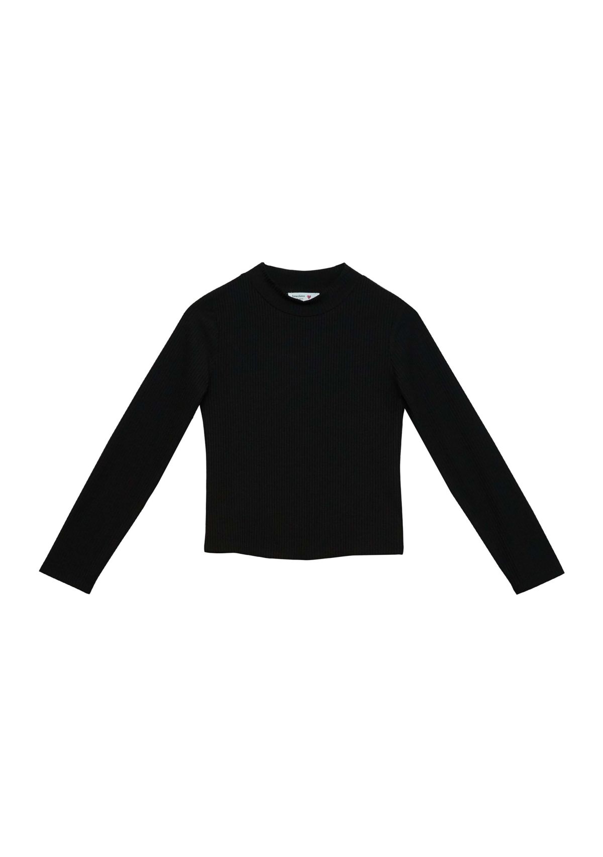 Girls 7-16 Long Sleeve Textured Mock Tiny T-Shirt