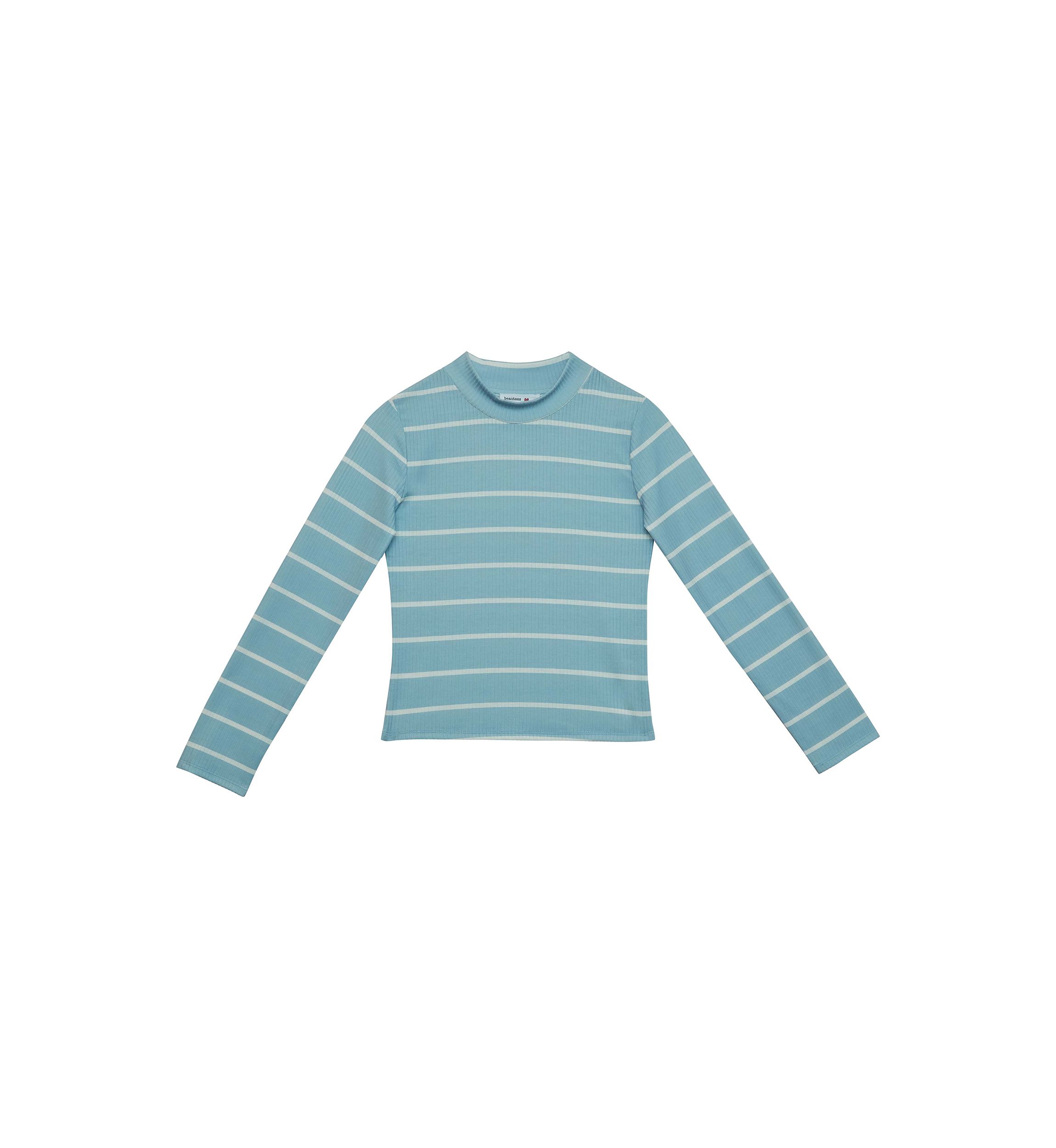 Girls 7-16 Long Sleeve Textured Mock Tiny T-Shirt