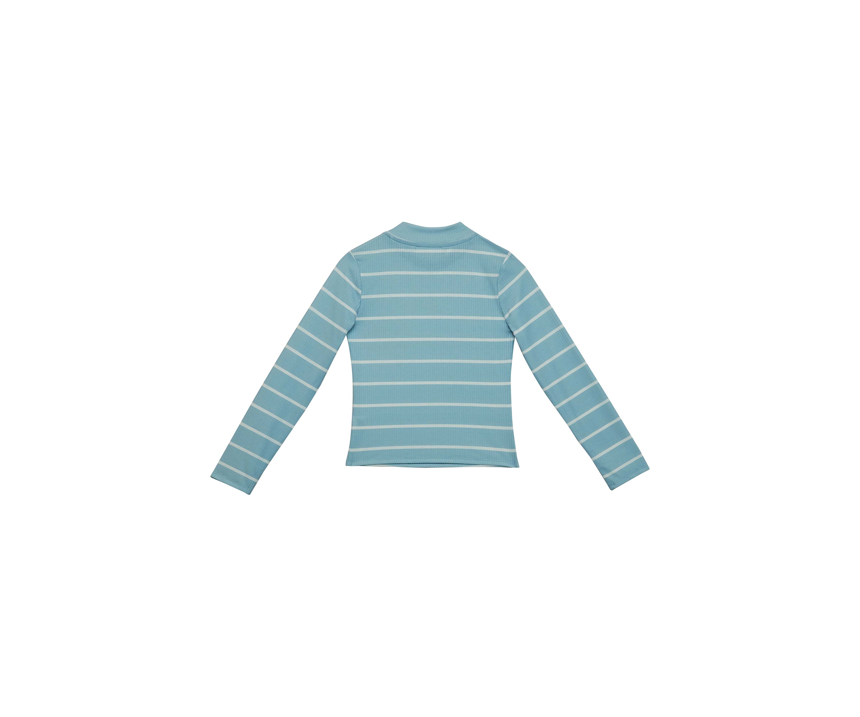 Girls 7-16 Long Sleeve Textured Mock Tiny T-Shirt