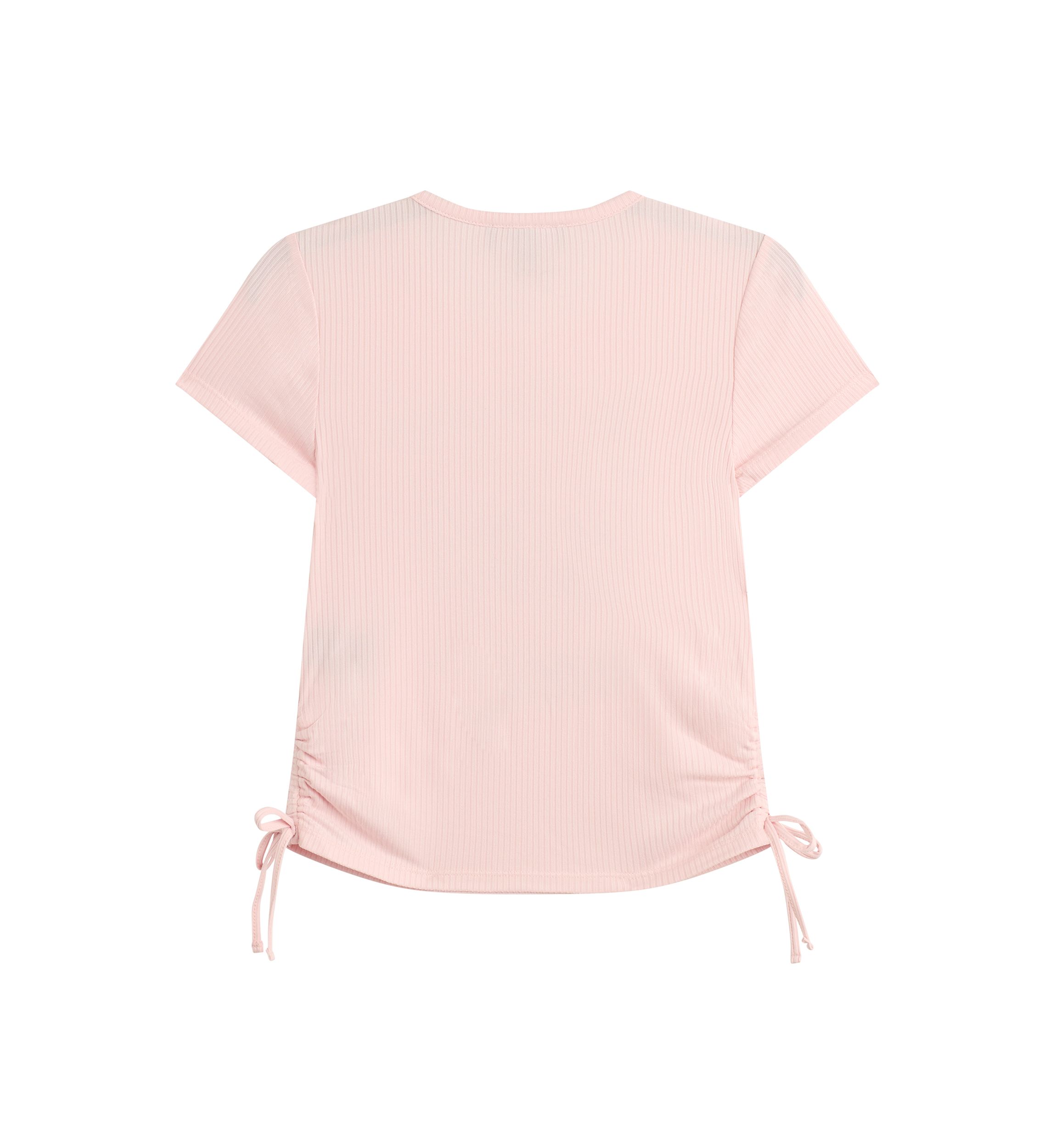 Girls French Pink Tie Top