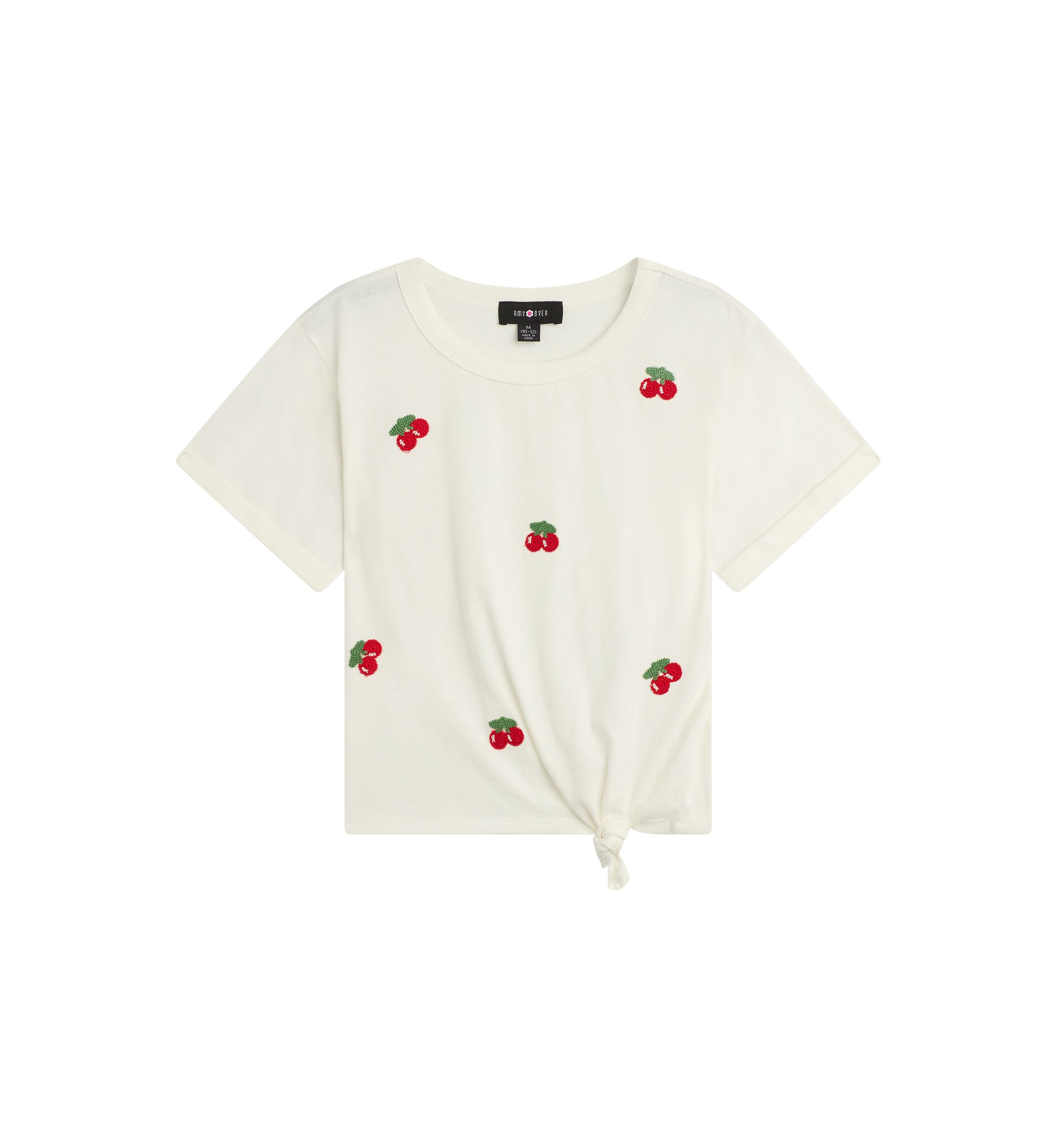Girls 7-16 Crochet Cherry T-Shirt 