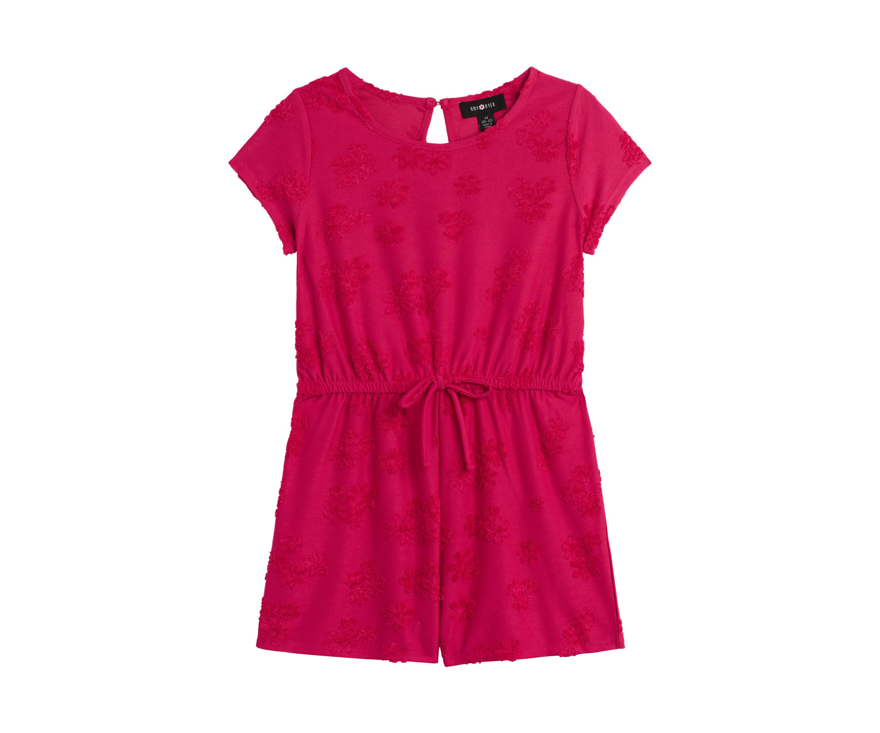 Girls 7-16 Sculpted Terry Romper 