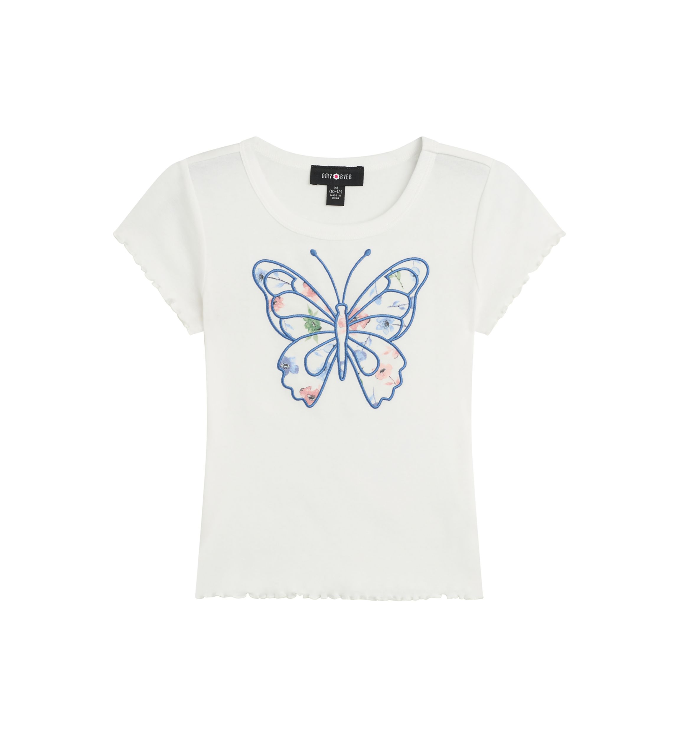 Girls 7-16 Butterfly Appliqué T-Shirt