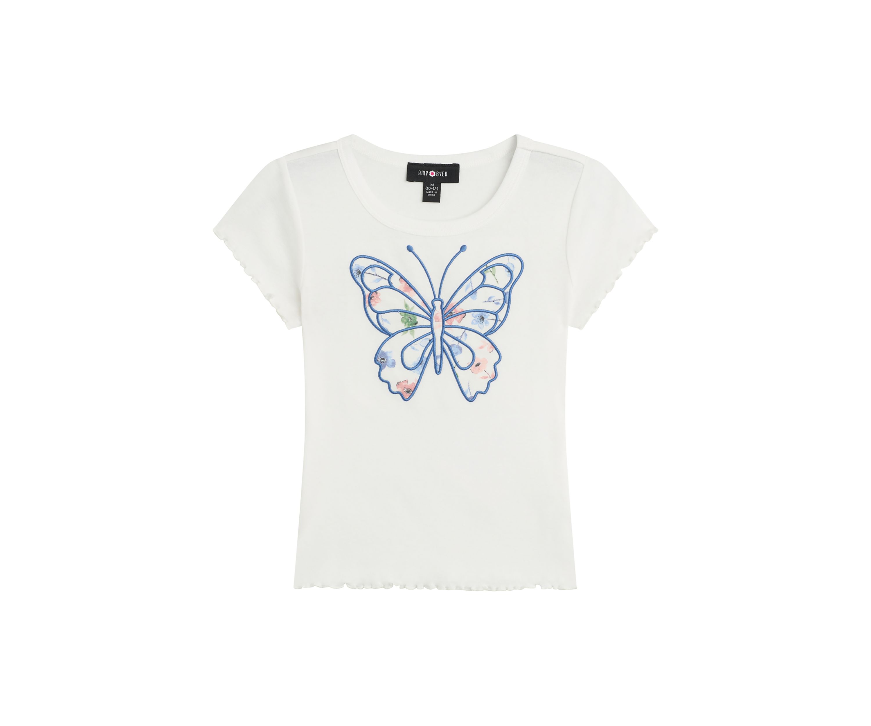 Girls 7-16 Butterfly Appliqué T-Shirt
