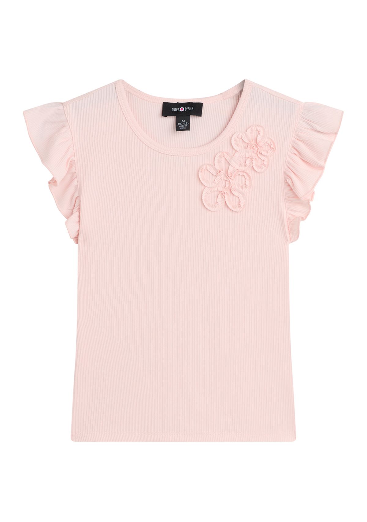 Girls 7-16 Flutter Sleeve T-Shirt