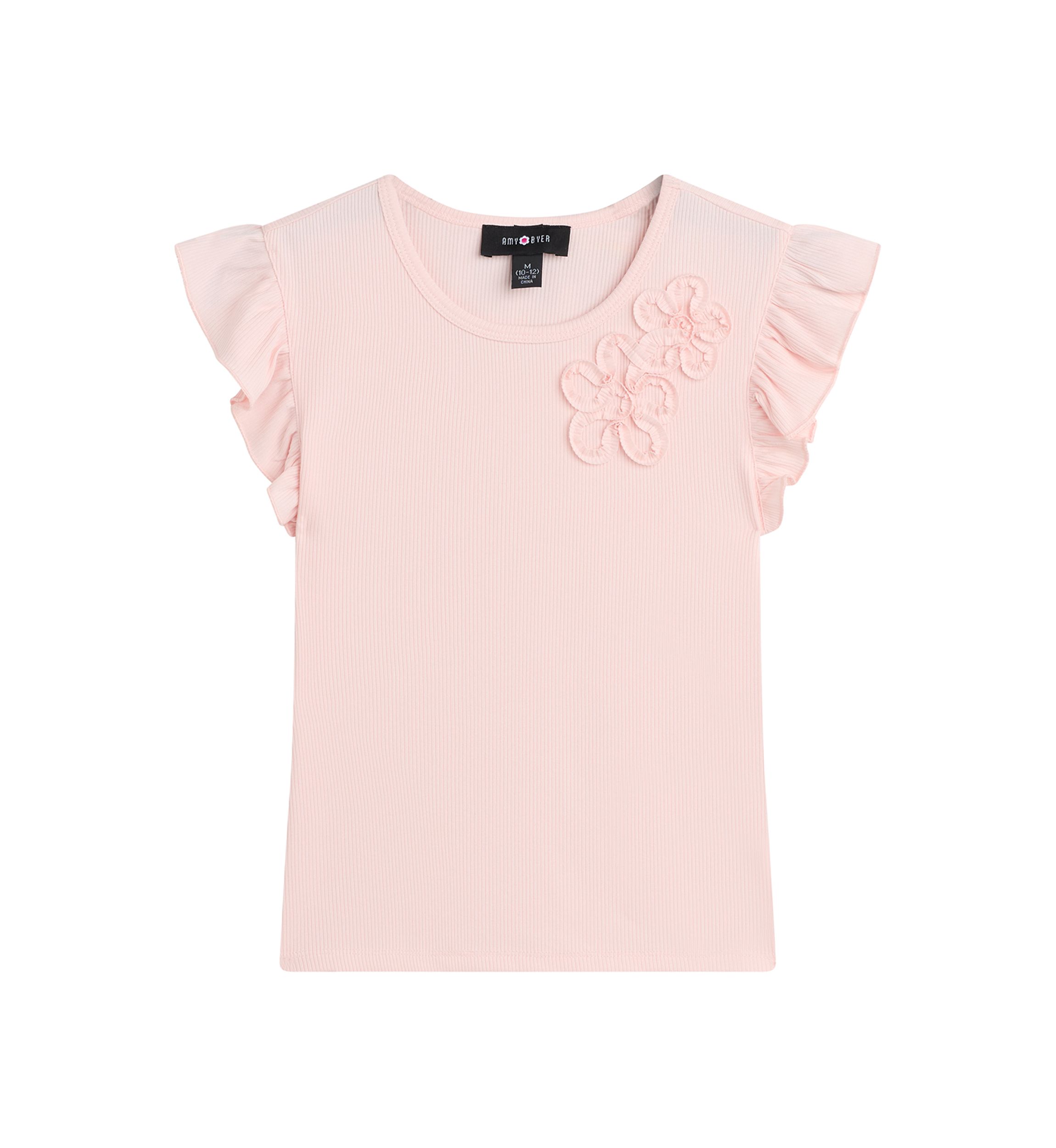 Girls 7-16 Flutter Sleeve T-Shirt