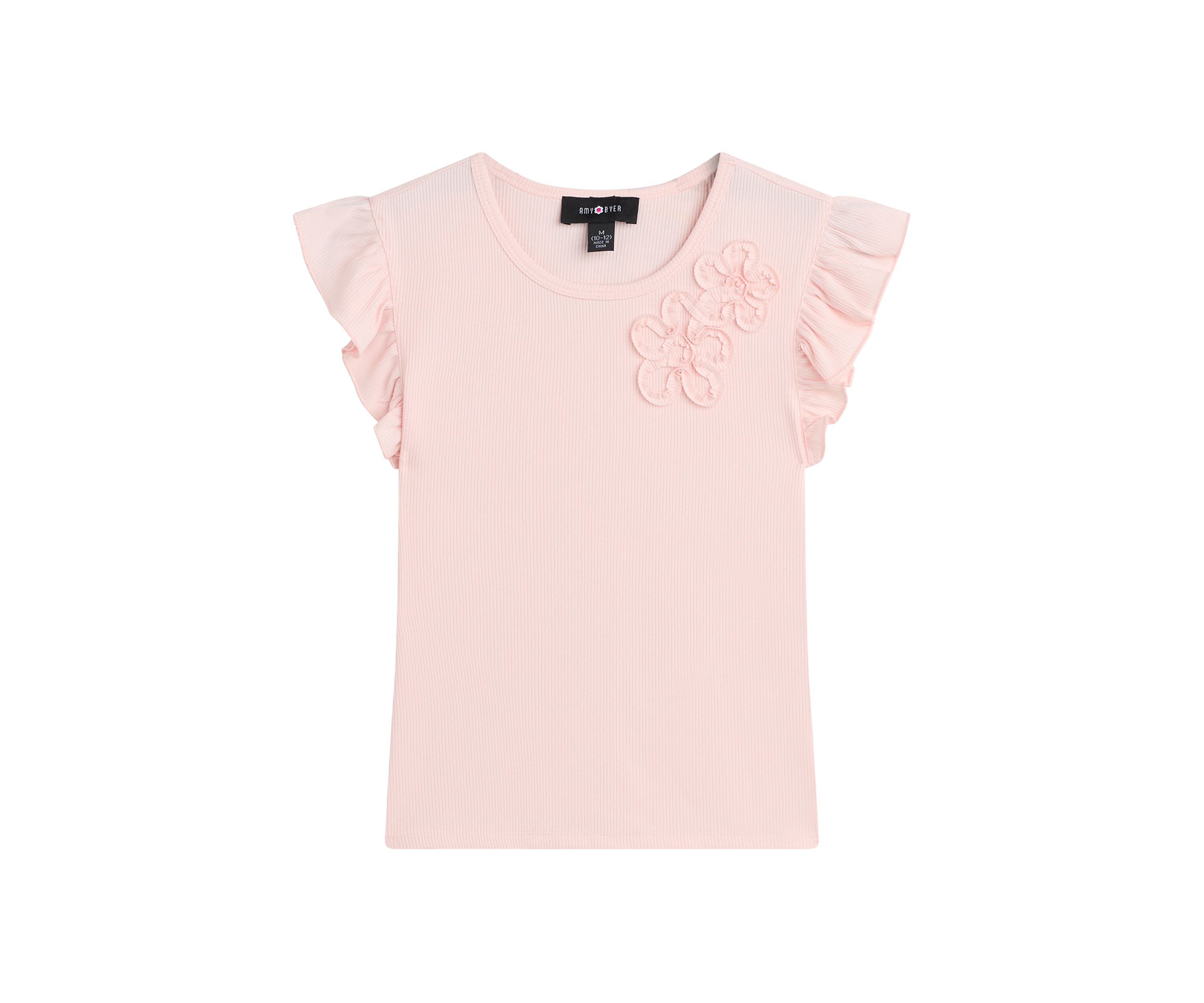 Girls 7-16 Flutter Sleeve T-Shirt