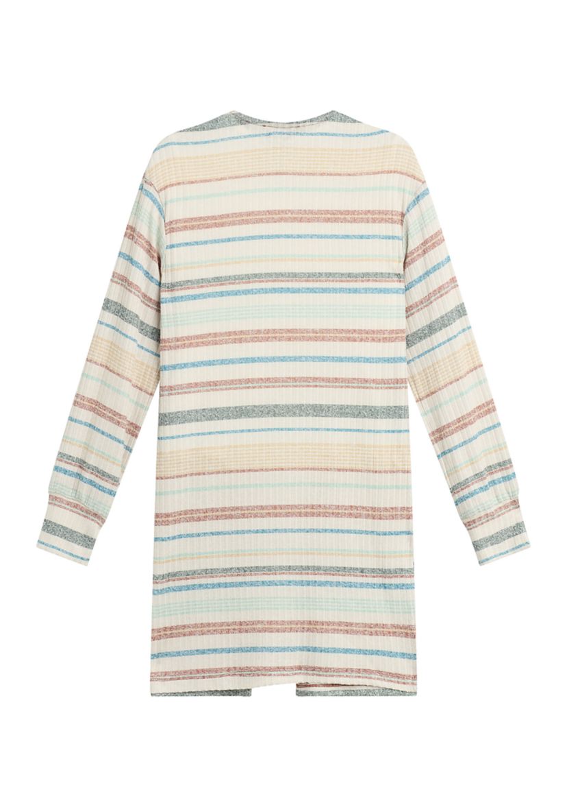 Girls 7-16 Striped Duster Cardigan Set
