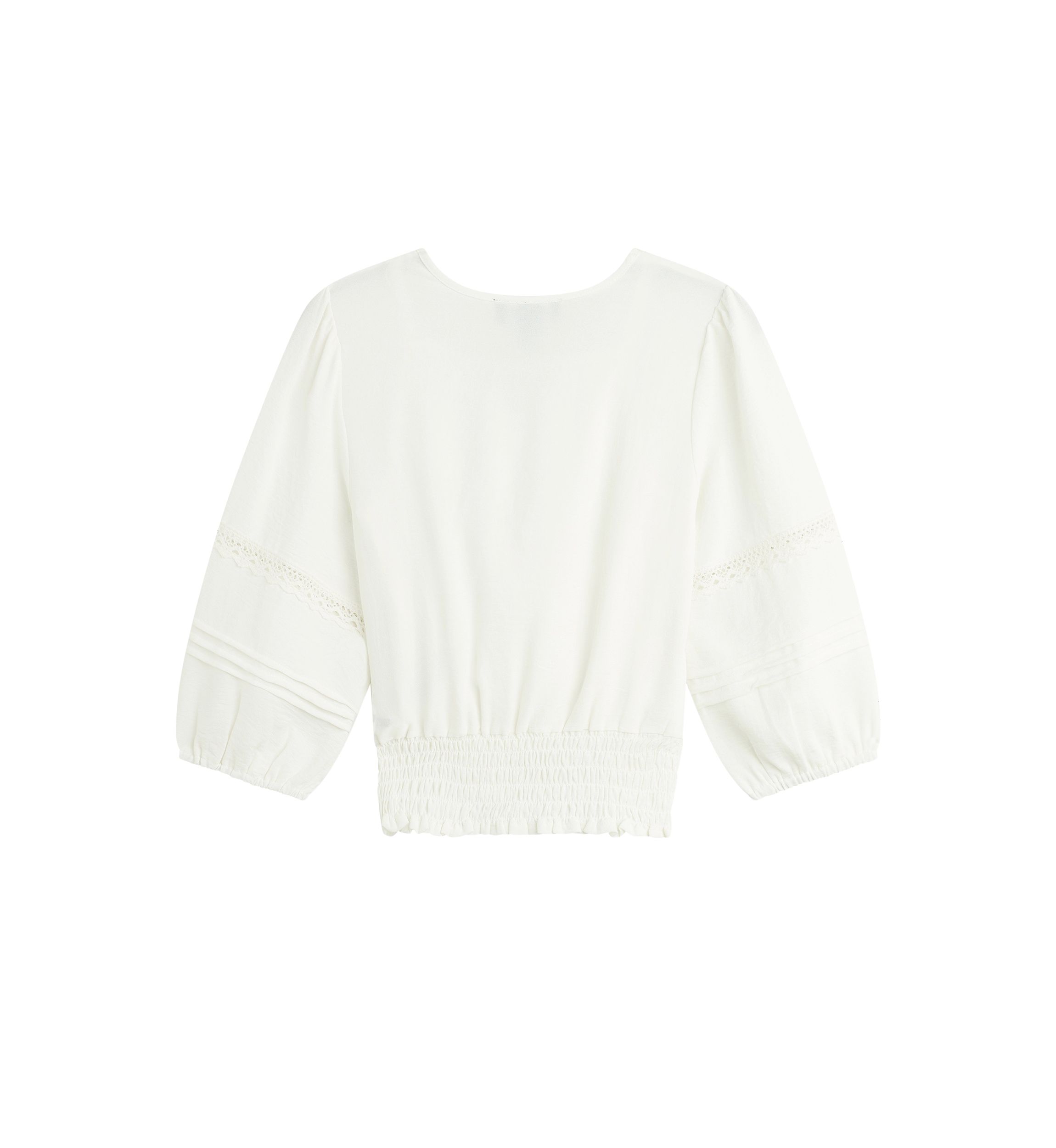 Girls 7-16 Solid Wrap Blouse