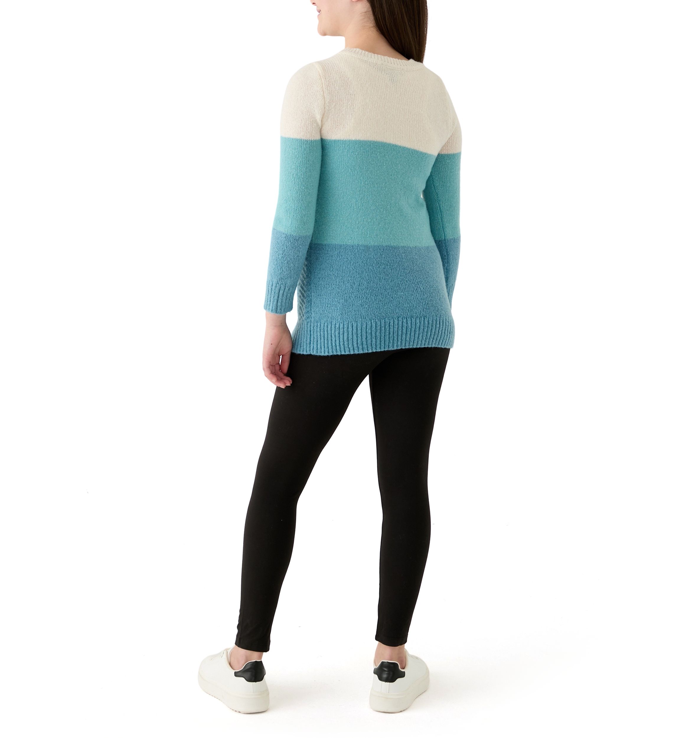 Girls 7-16 Color Blocked Sweater and Leggings Set