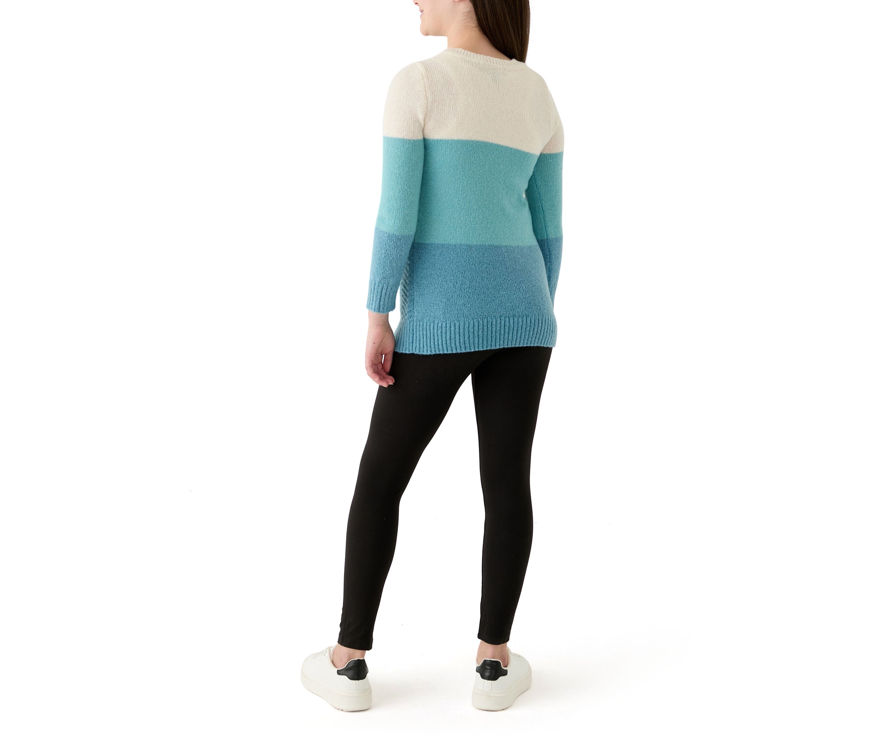 Girls 7-16 Color Blocked Sweater and Leggings Set