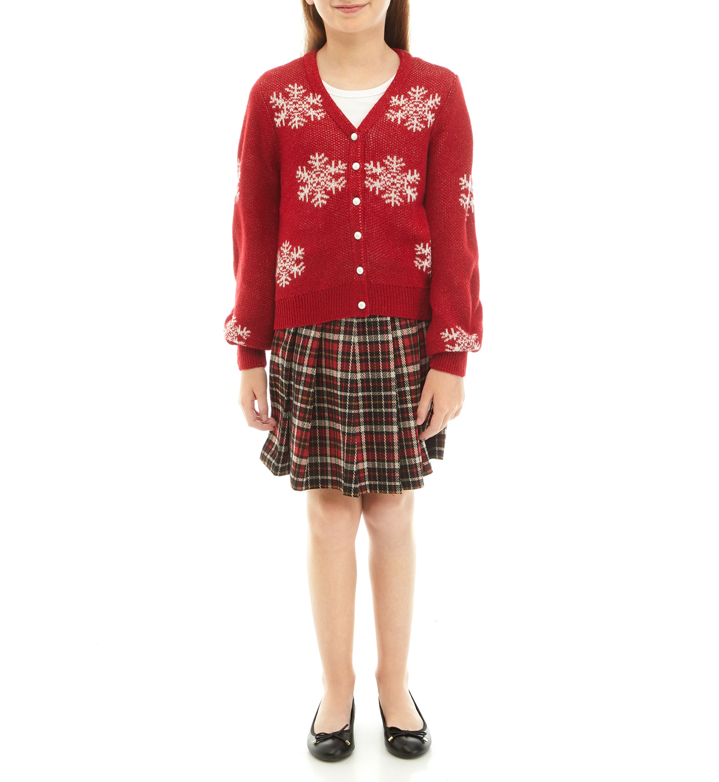Girls 7-16 Snowflake Skirt Set