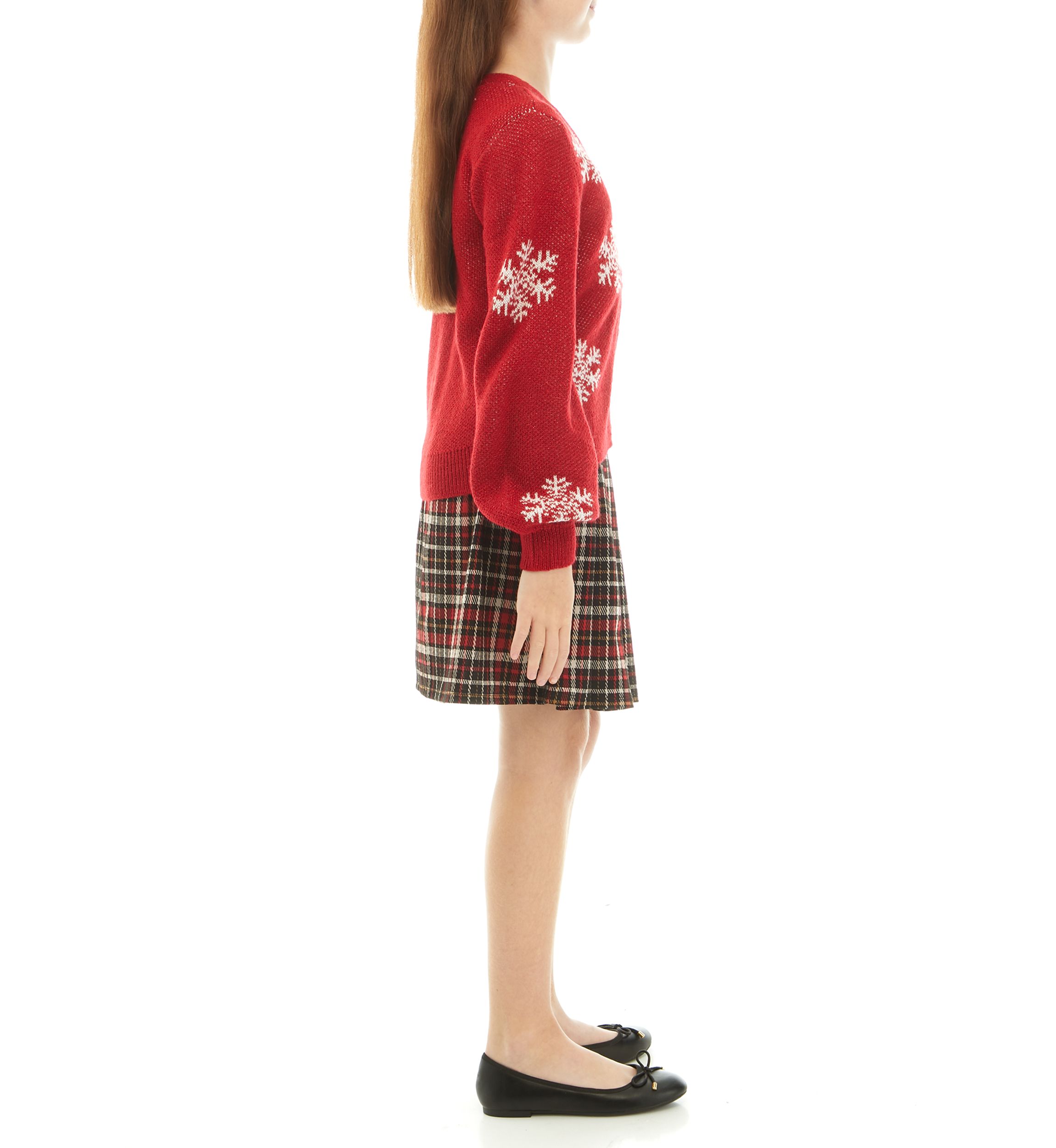 Girls 7-16 Snowflake Skirt Set