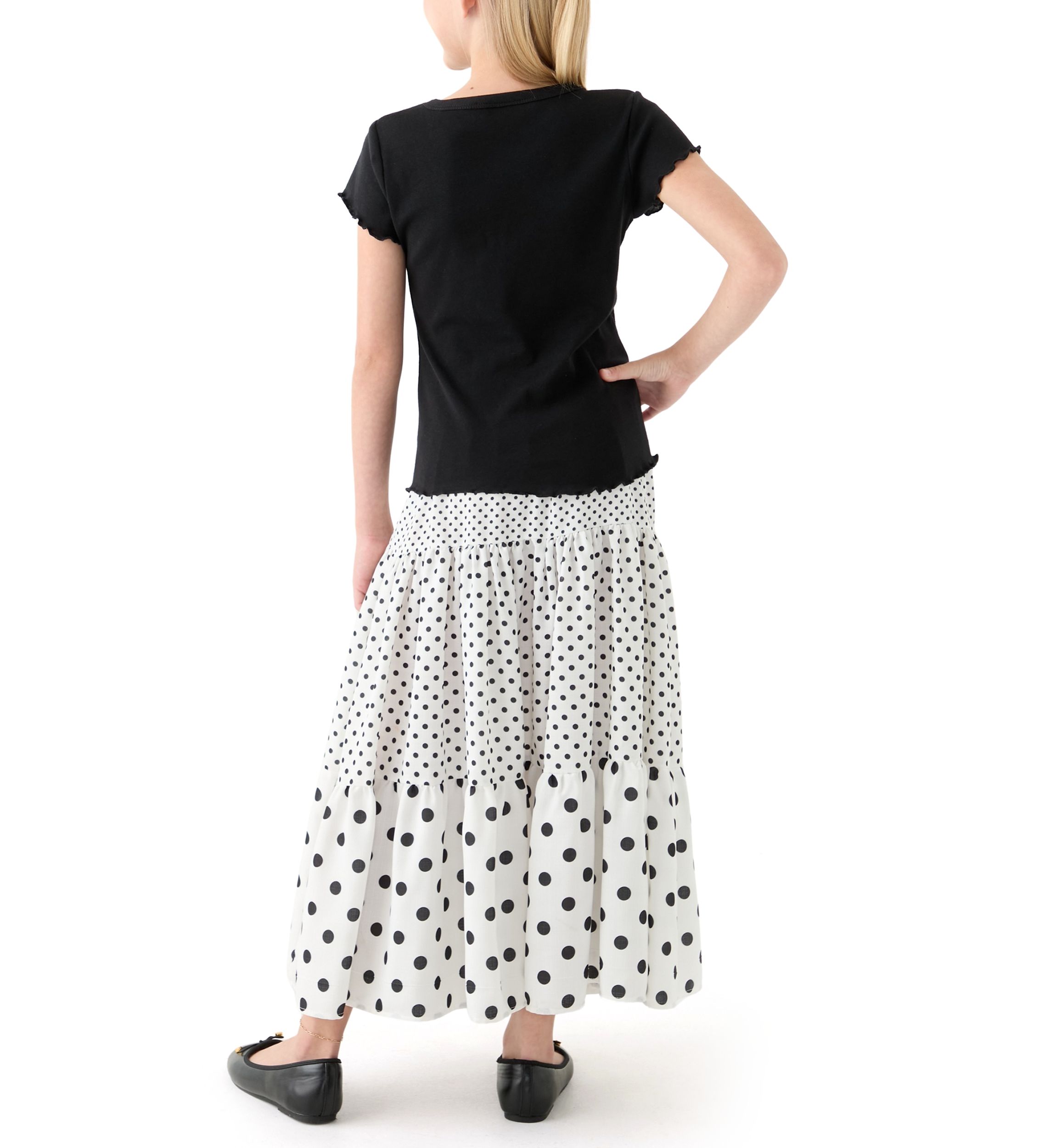 Girls 7-16 Teddy Dot Maxi Skirt Set
