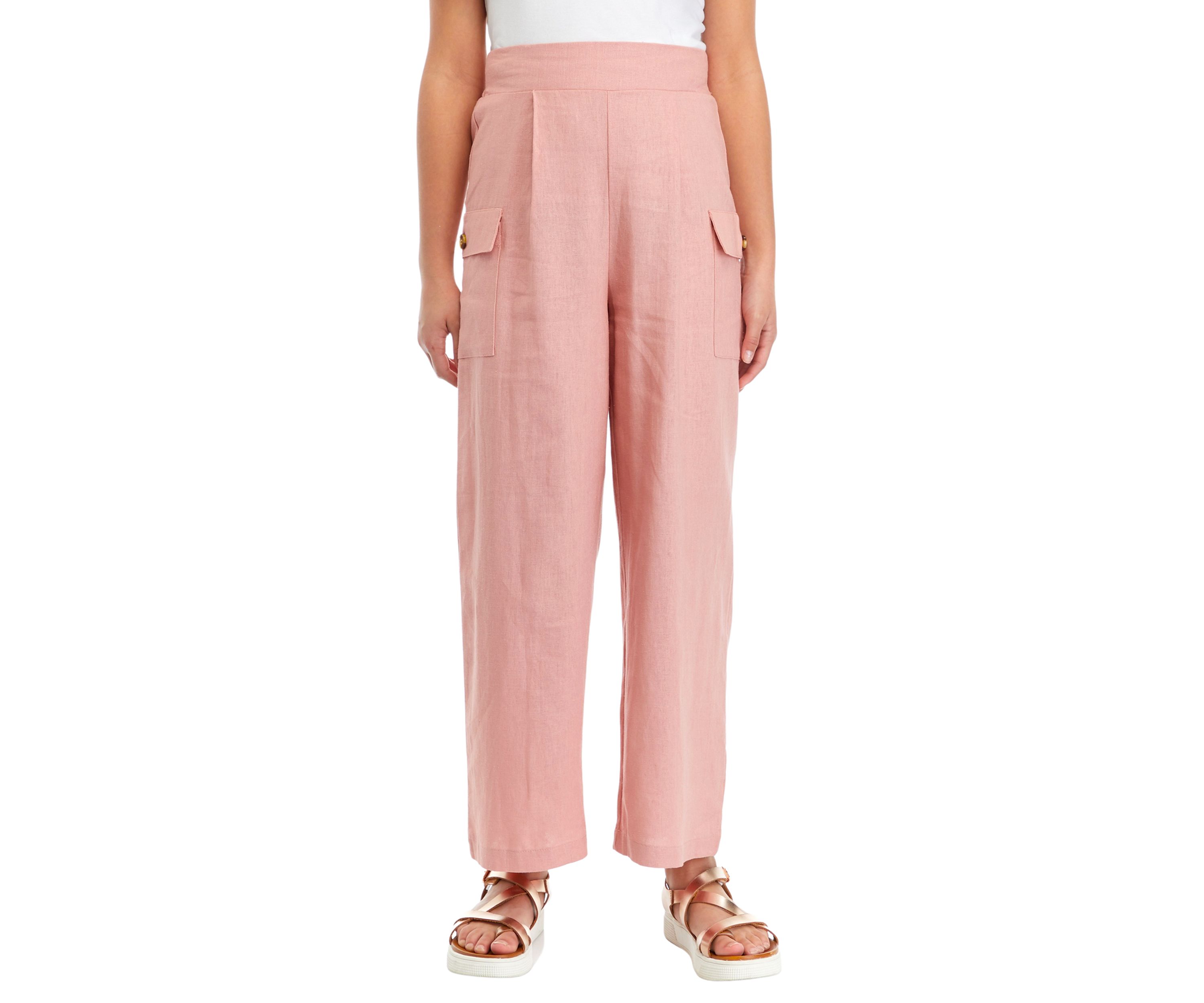 Girls 7-16 Solid Cargo Pants