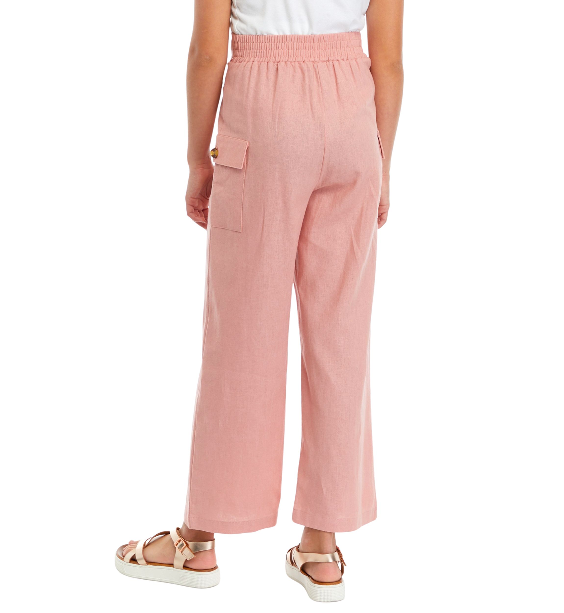 Girls 7-16 Solid Cargo Pants