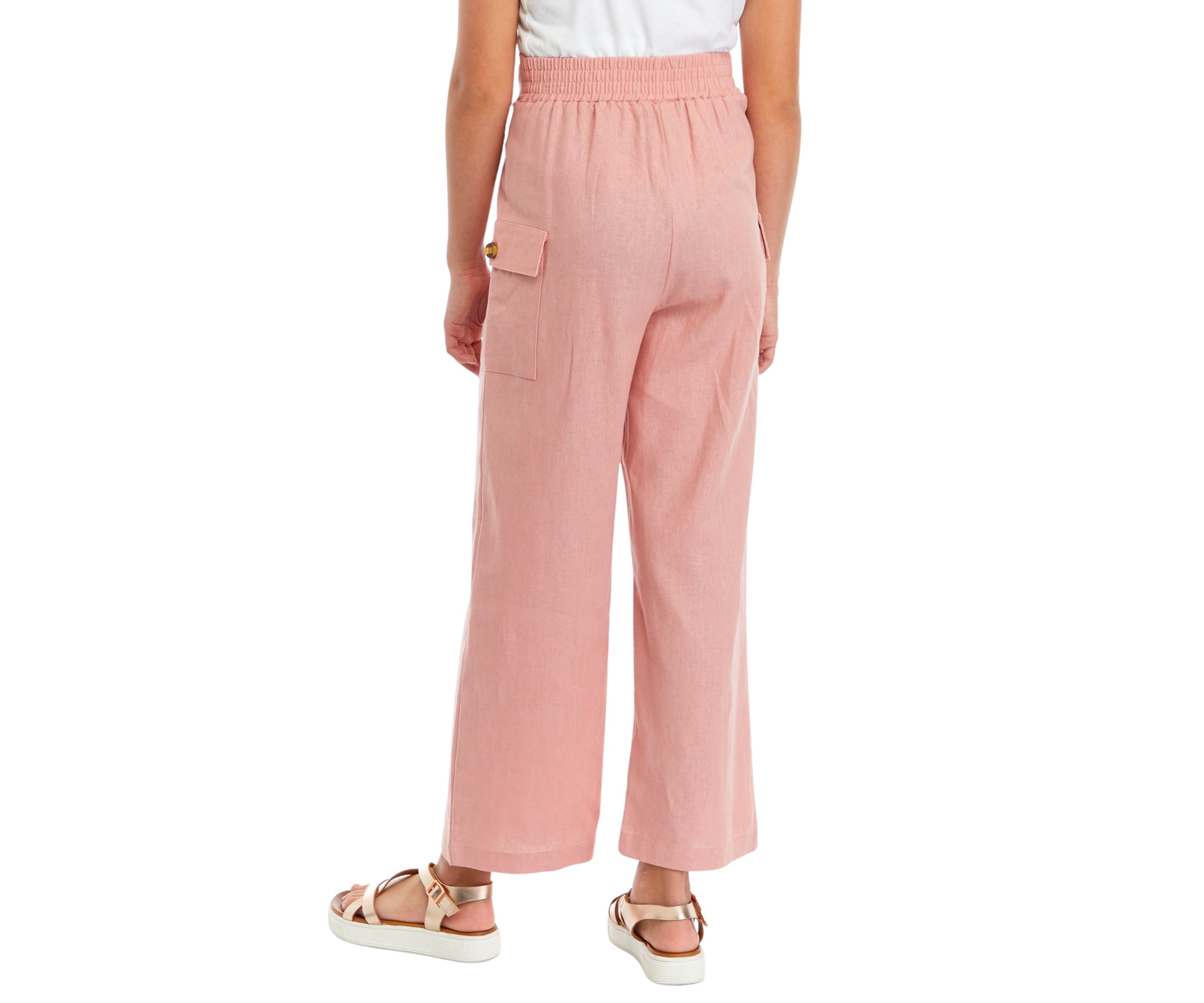 Girls 7-16 Solid Cargo Pants