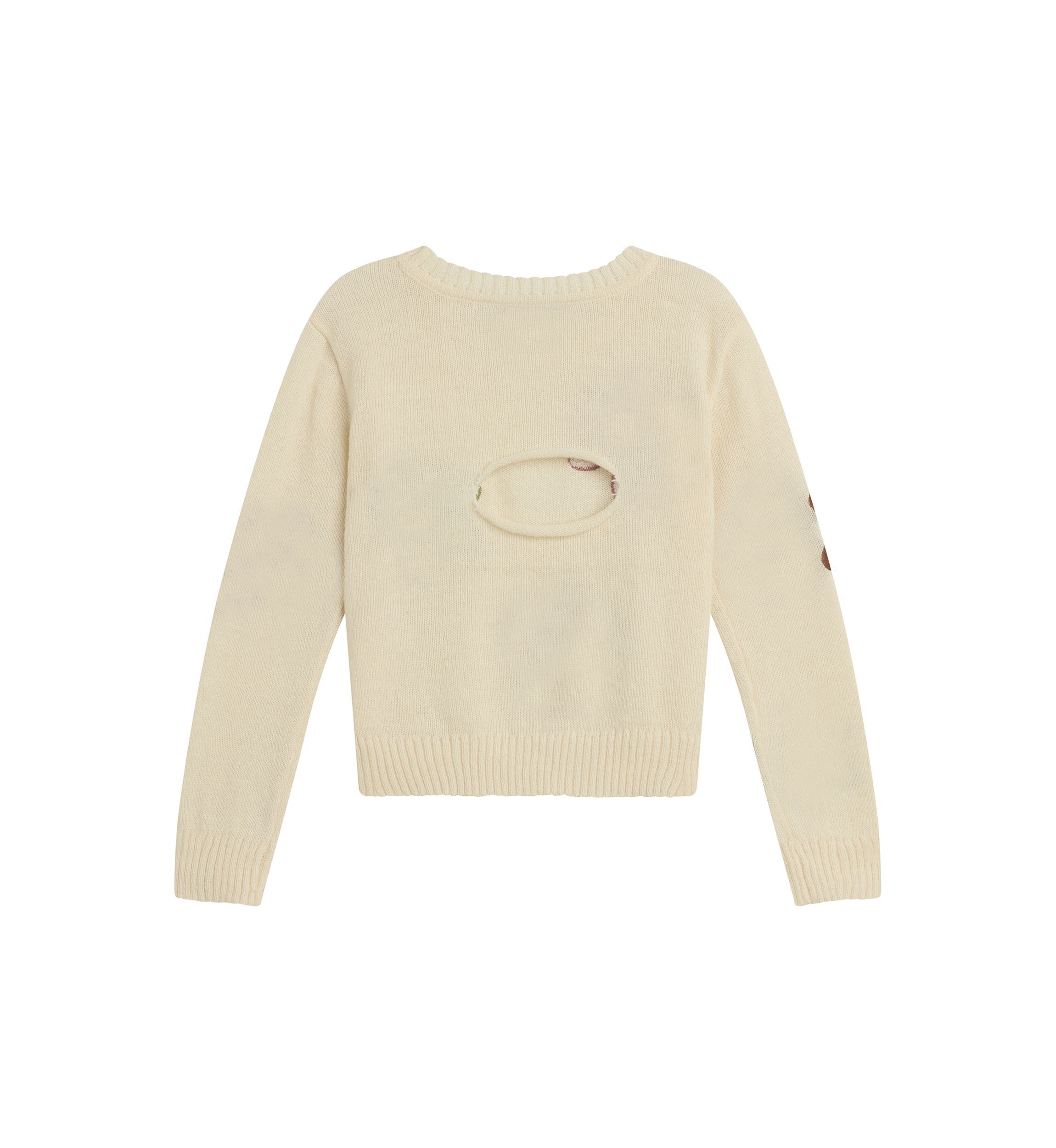Girls 7-16 Pullover Floral Embroidered Sweater