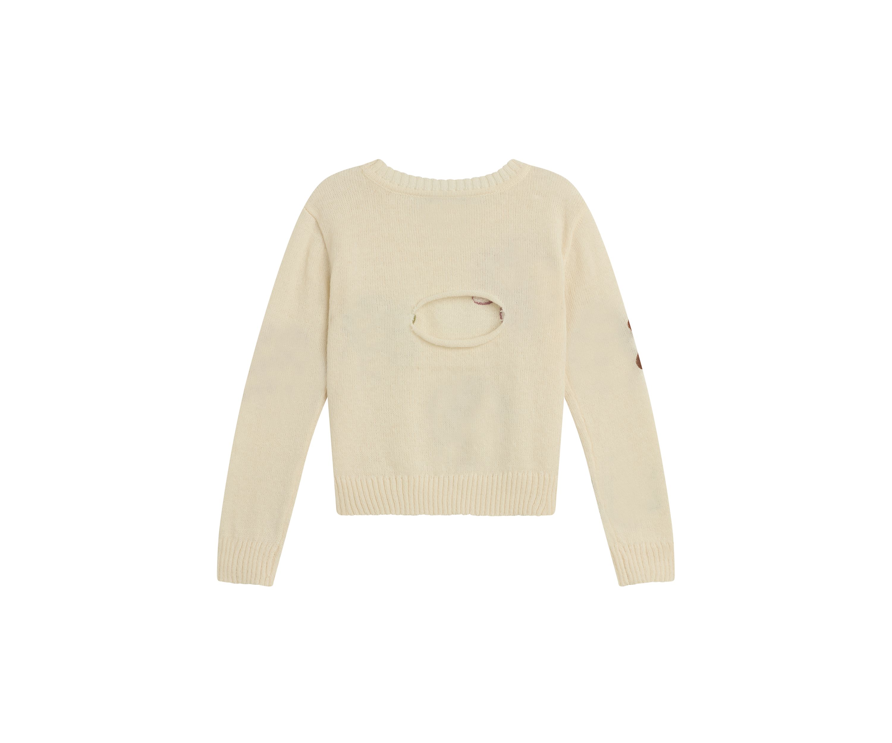 Girls 7-16 Pullover Floral Embroidered Sweater