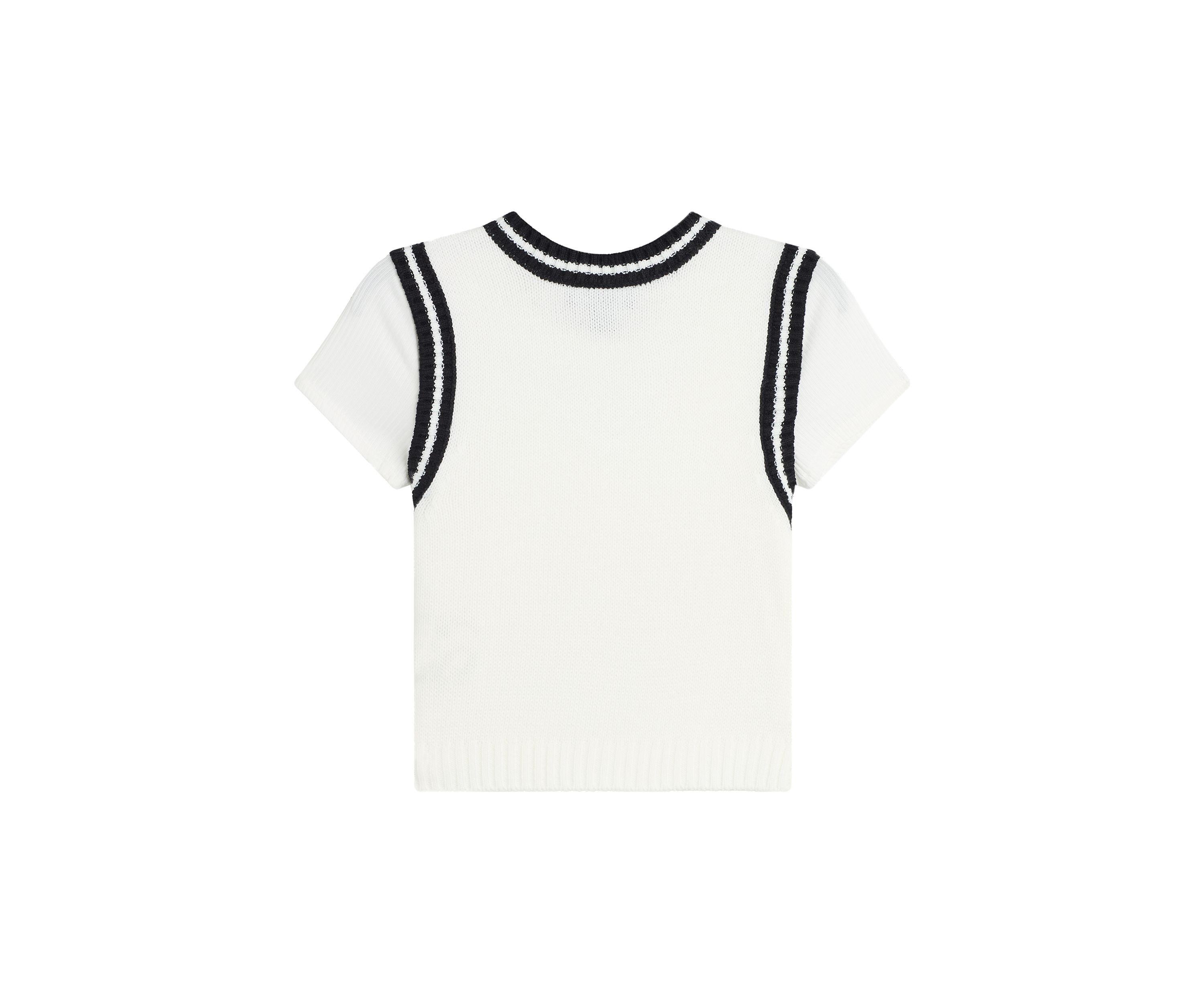 Girls 7-16 Cable Knit Sweater Vest and T-Shirt Set