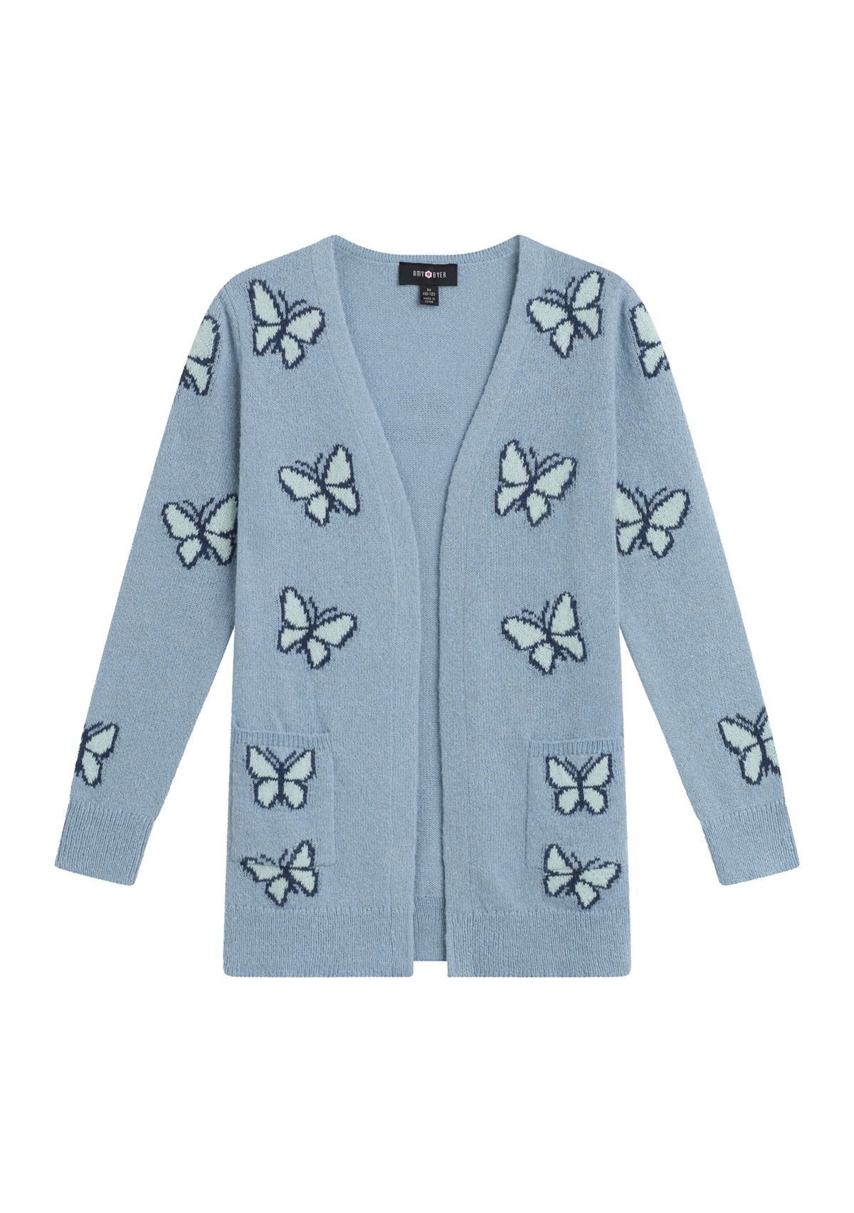 Girls 7-16 Butterflies Printed Cardigan