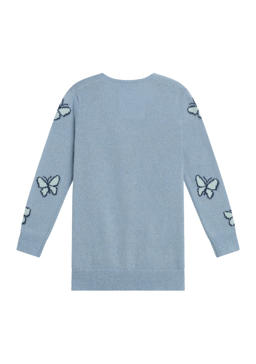 Girls 7-16 Butterflies Printed Cardigan