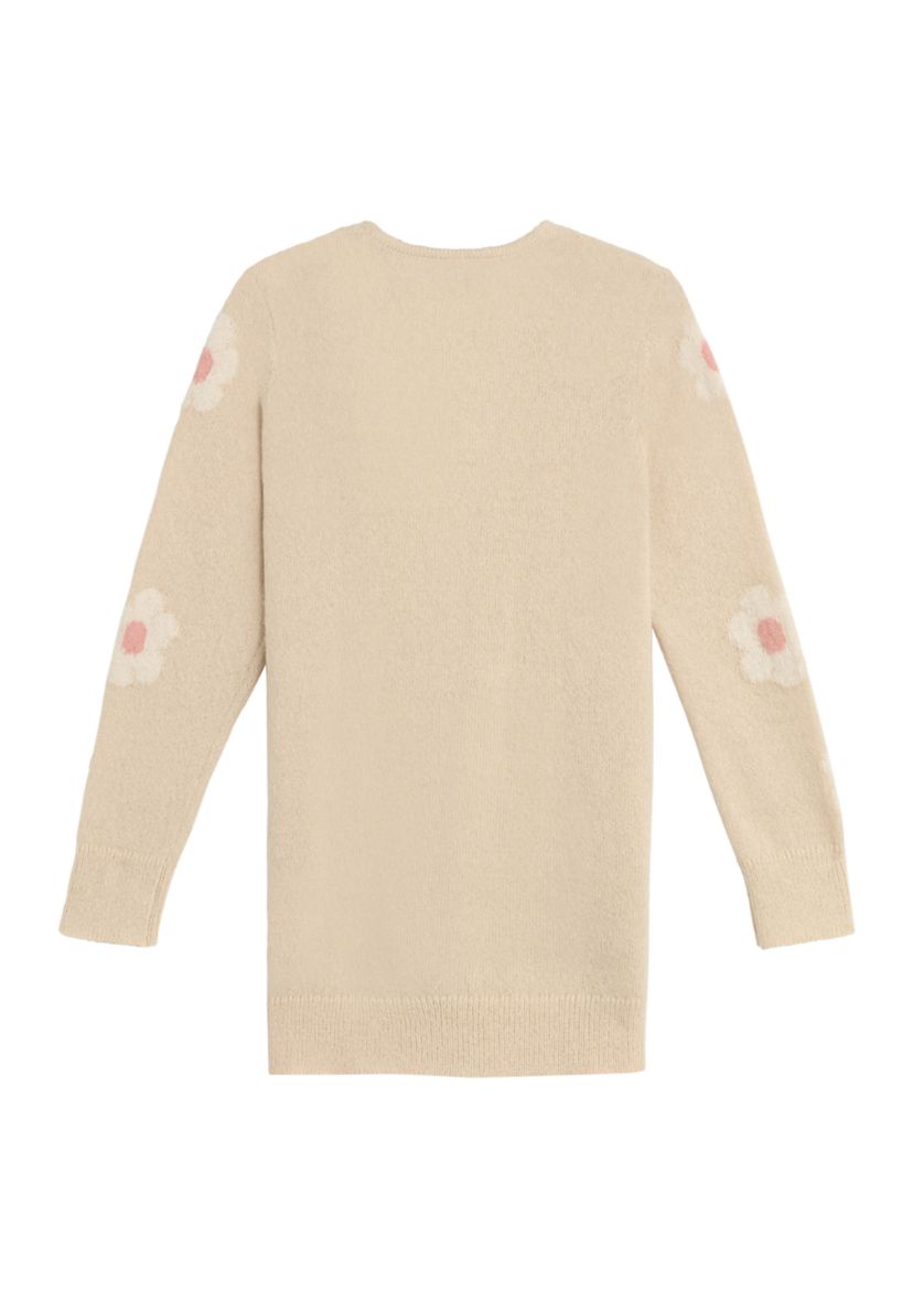 Girls 7-16 Daisies Printed Cardigan