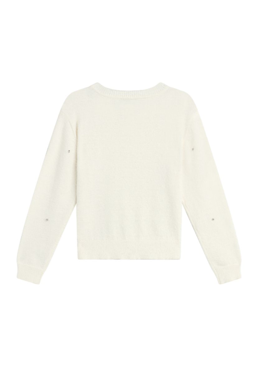 Girls 7-16 Eyelash Rhinestone Sweater