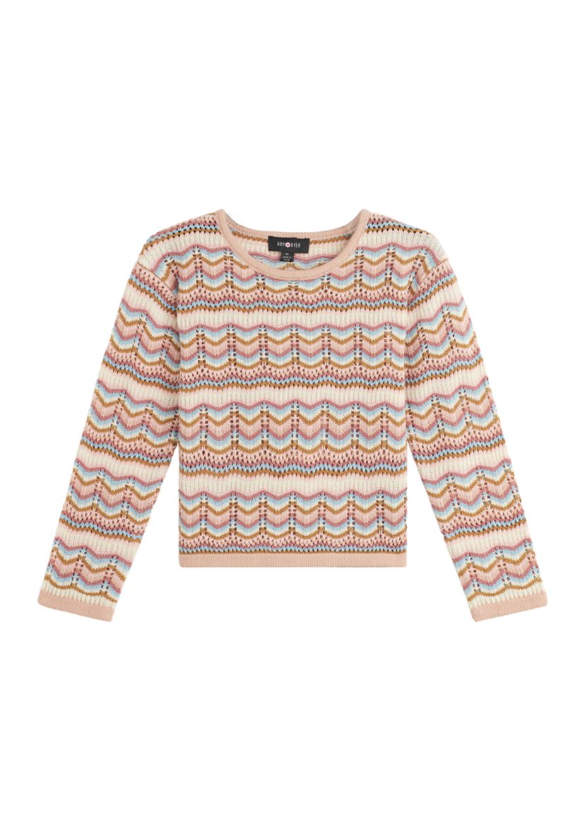 Girls 7-16 Zig Zag Sweater