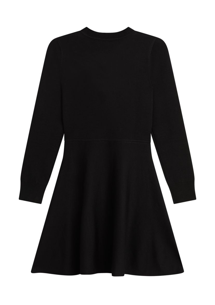 Girls 7-16 Diamond Bow Sweater Dress