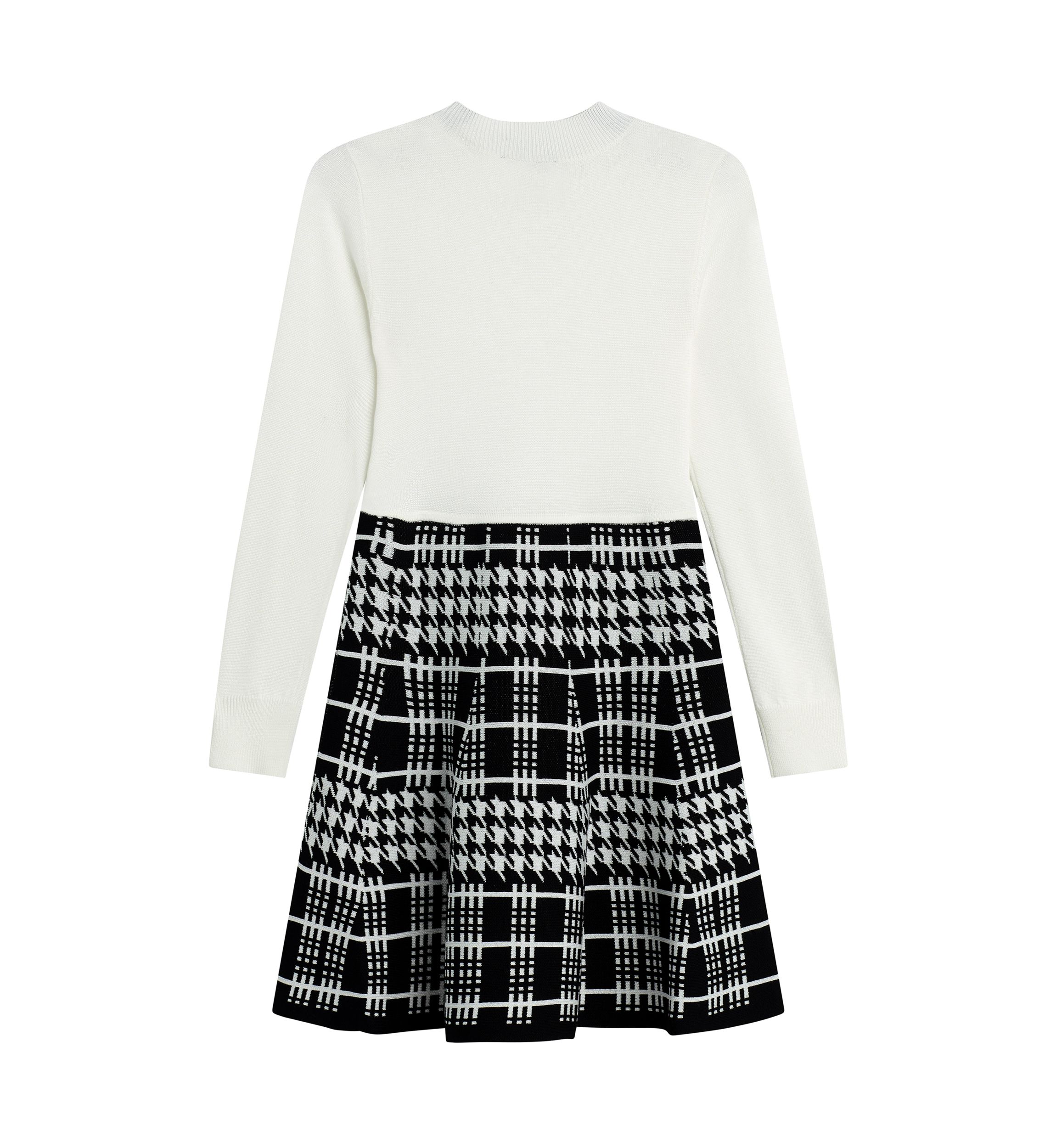 Girls 7-16 Fit and Flare Plaid Sweater Dress