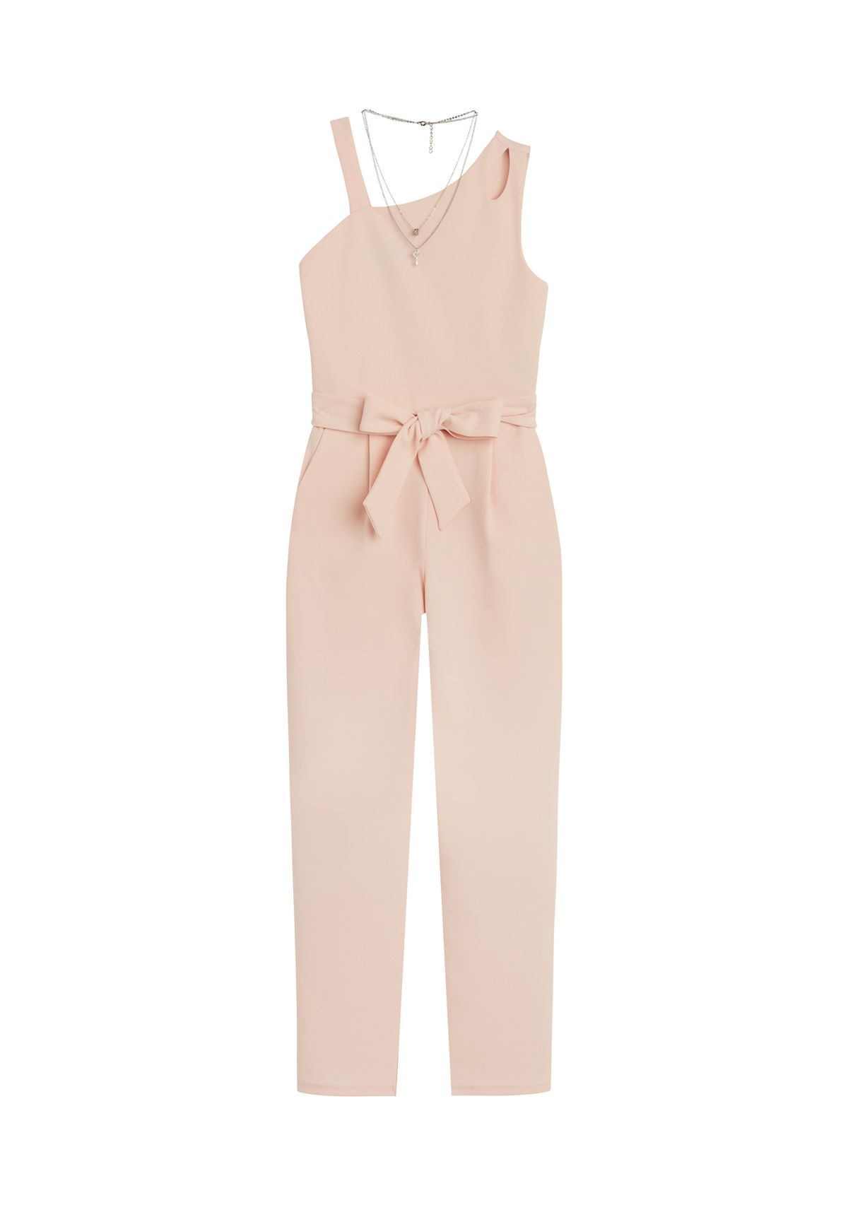 Girls 7-16 Textured Knit Jumpsuit