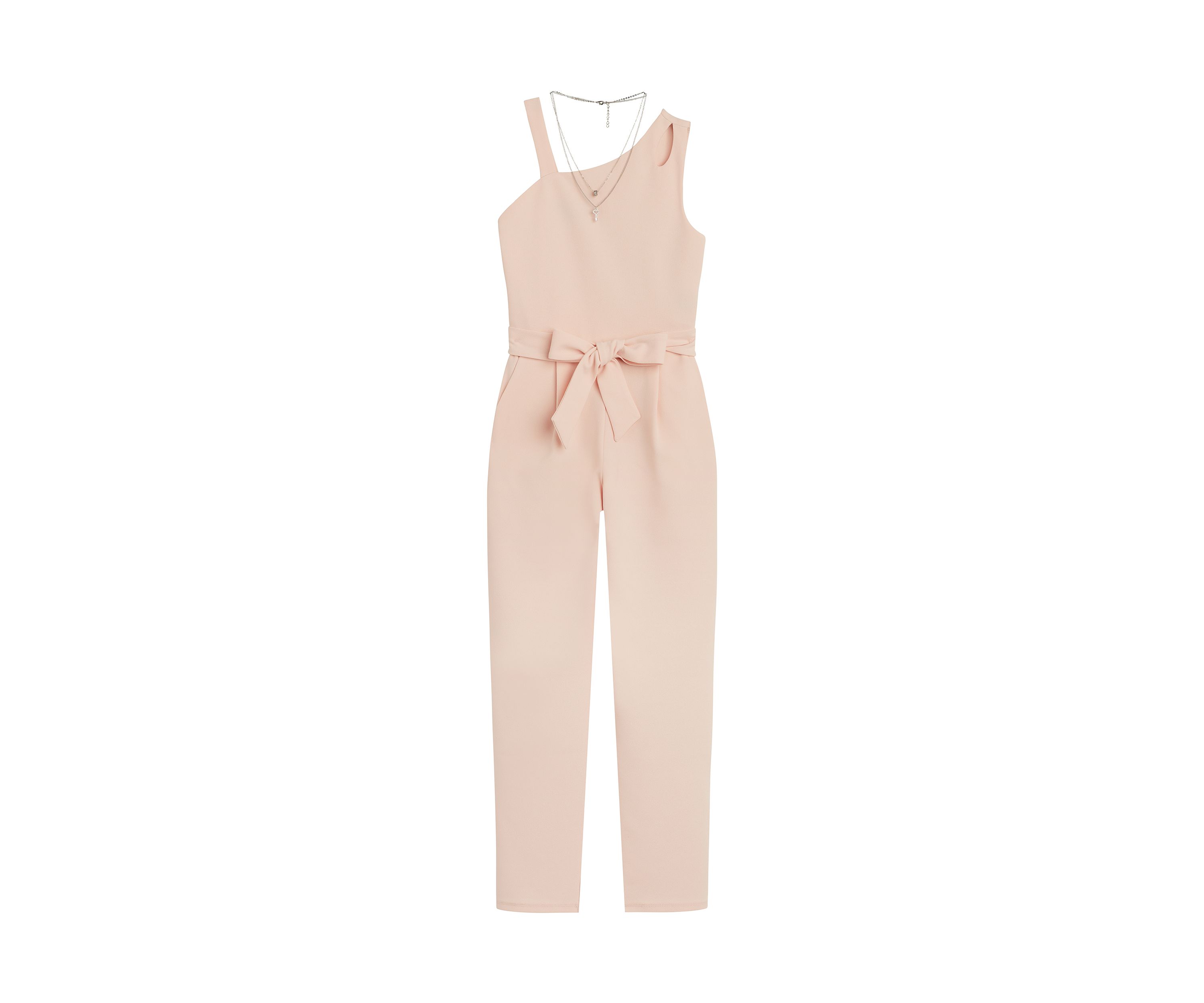 Girls 7-16 Textured Knit Jumpsuit