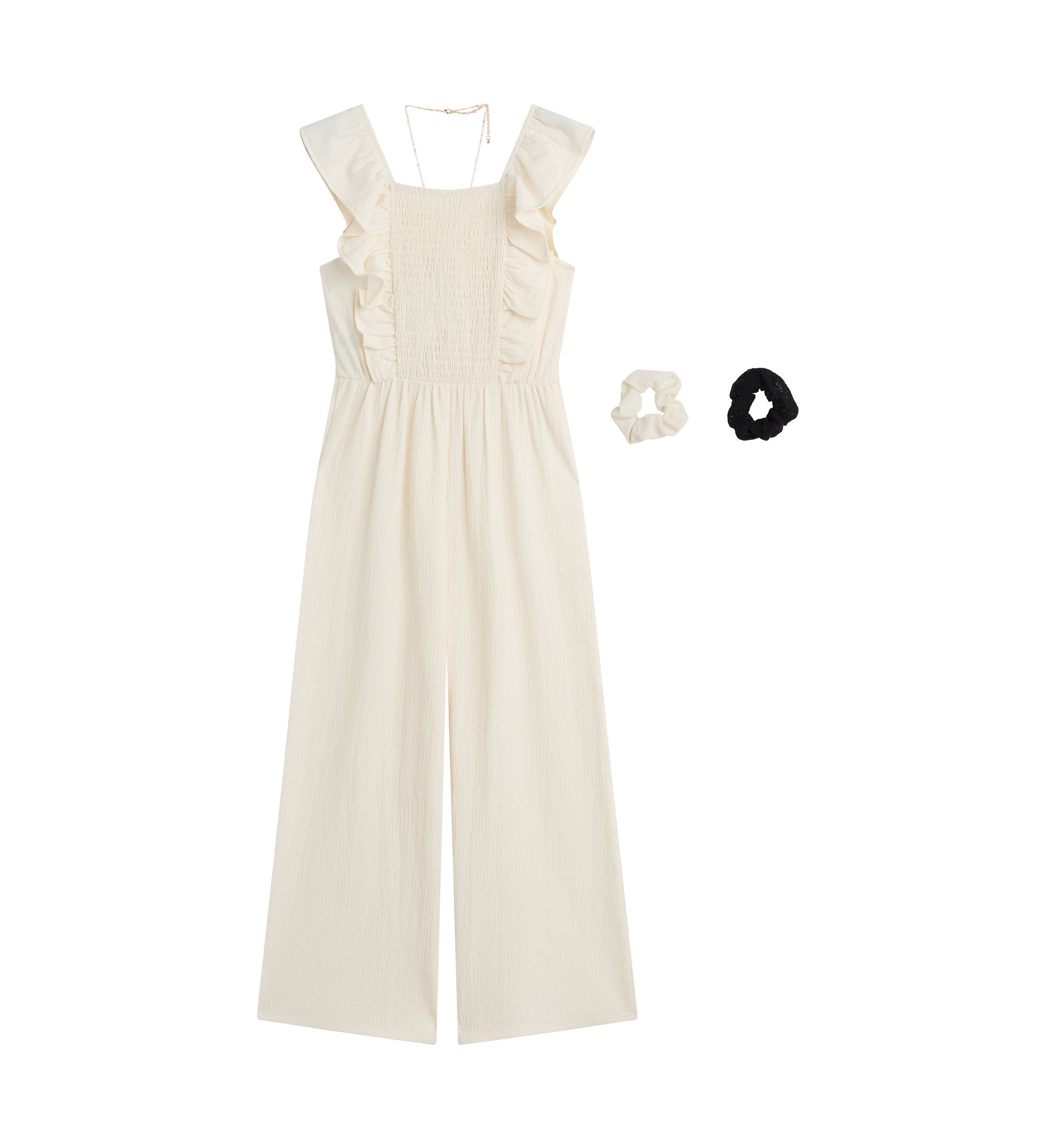 Girls 7-16 Ruffle Jumpsuit 