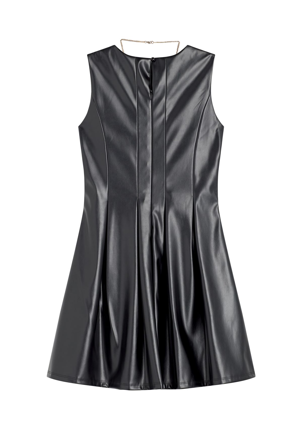 Girls 7-16 Pleather Skater Dress