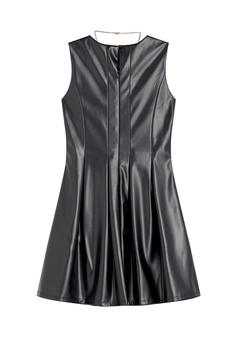 Girls 7-16 Pleather Skater Dress