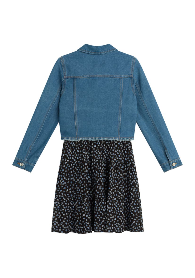 Girls 7-16 Jacket and Heart Dress Set 