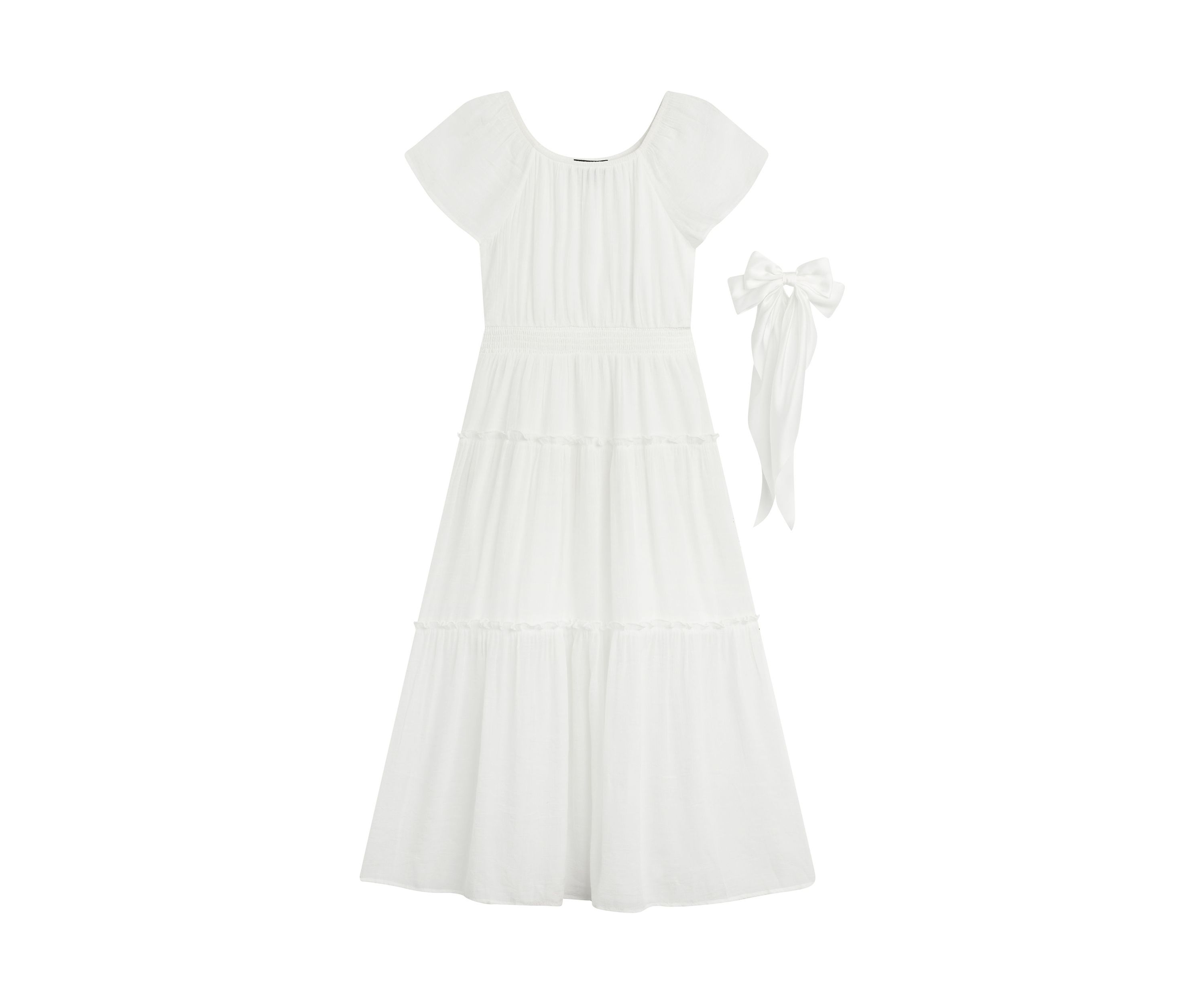 Girls 7-16 Gauze Maxi Dress with Bow