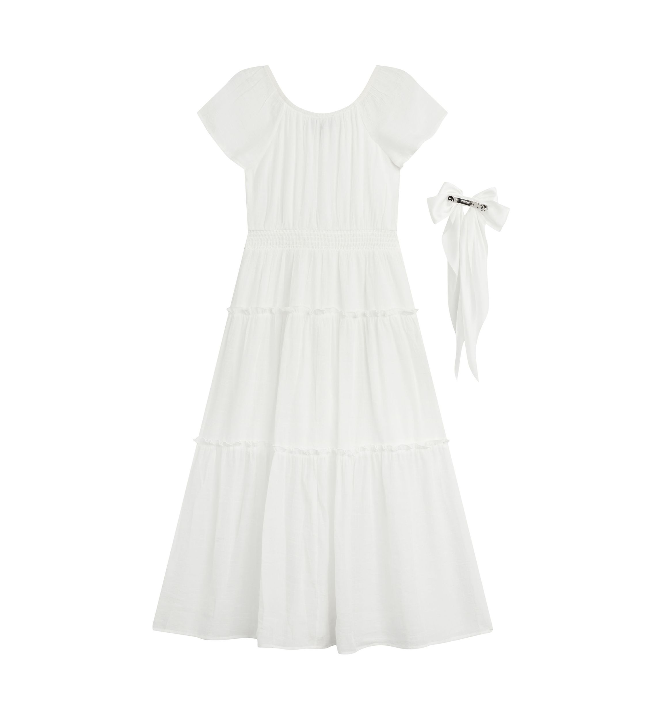Girls 7-16 Gauze Maxi Dress with Bow