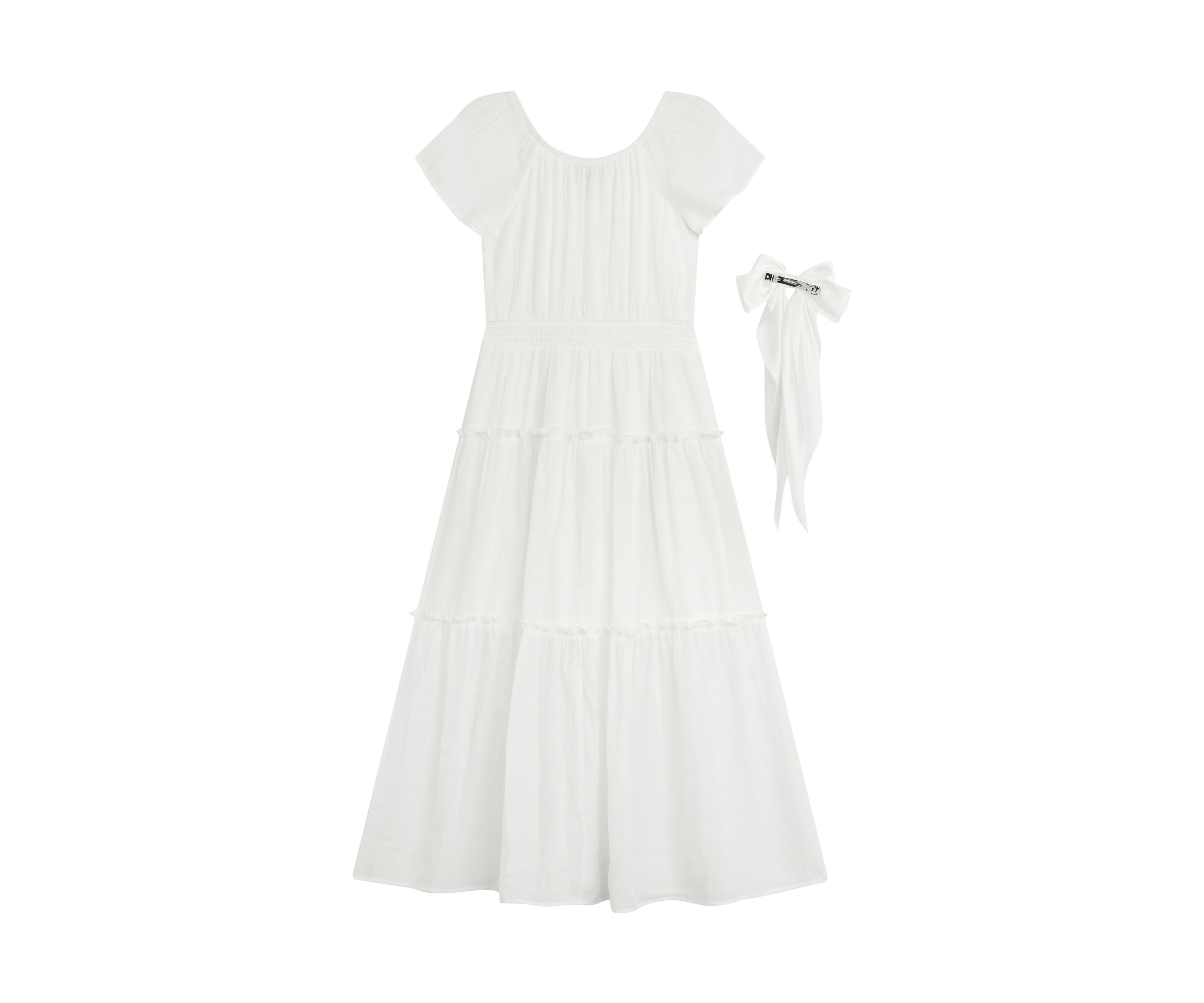 Girls 7-16 Gauze Maxi Dress with Bow