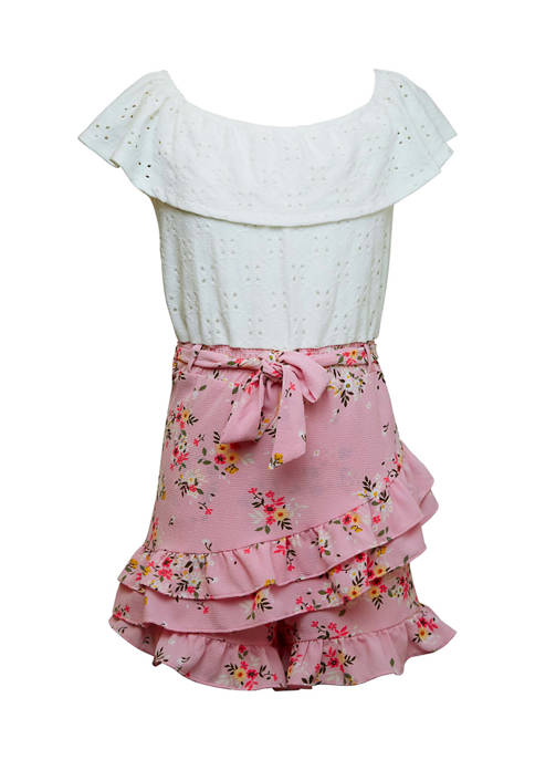 Amy Byer Girls 7-16 Solid Bodice to Printed