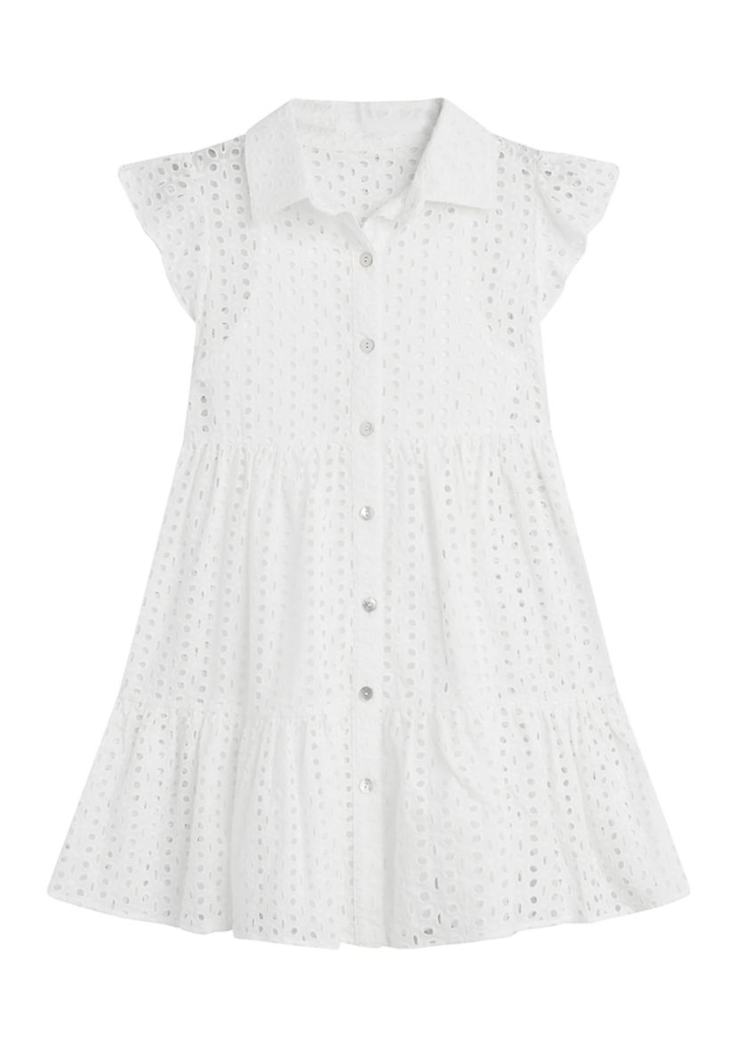 Girls 7-16 Eyelet Shirtdress