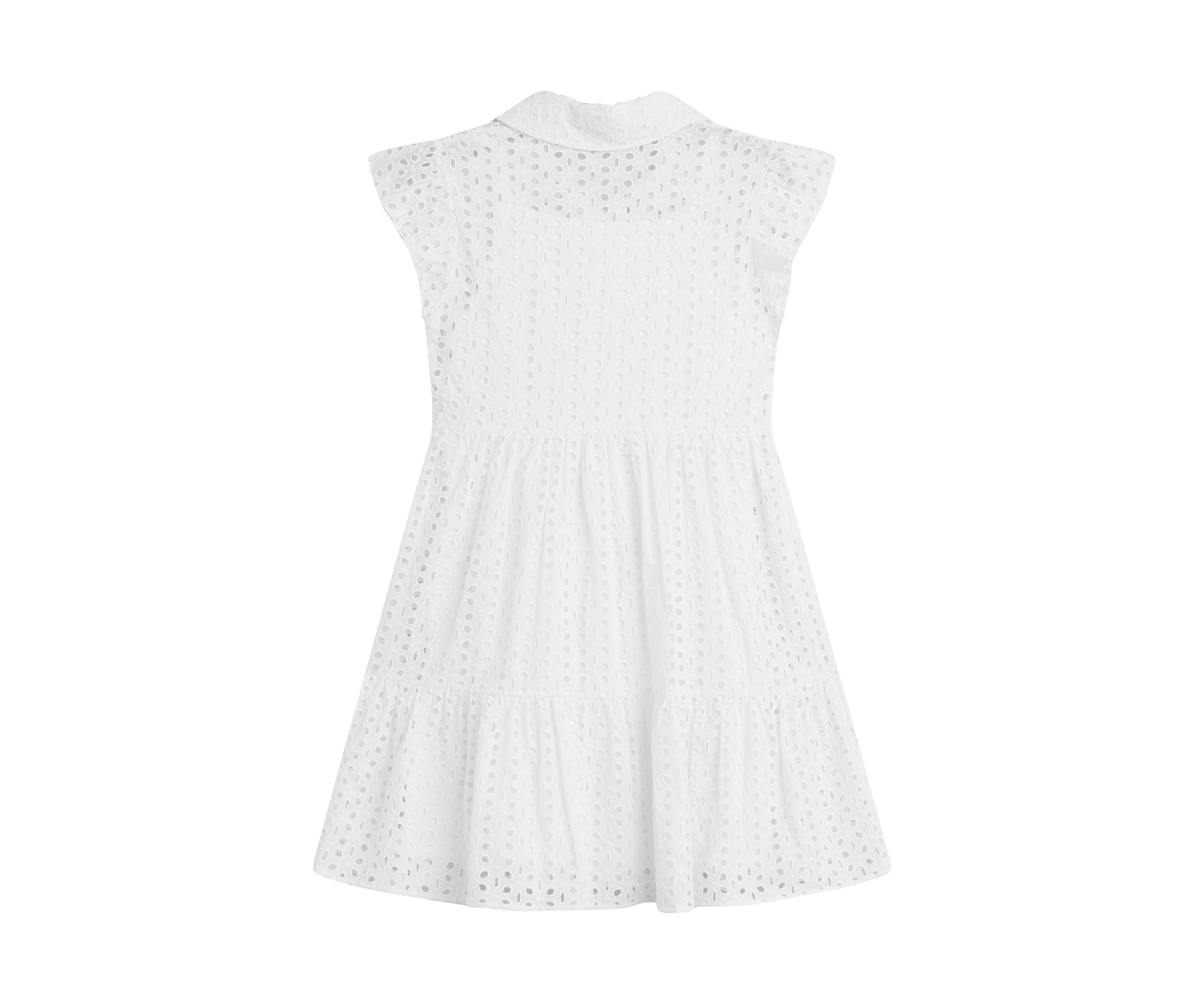 Girls 7-16 Eyelet Shirtdress